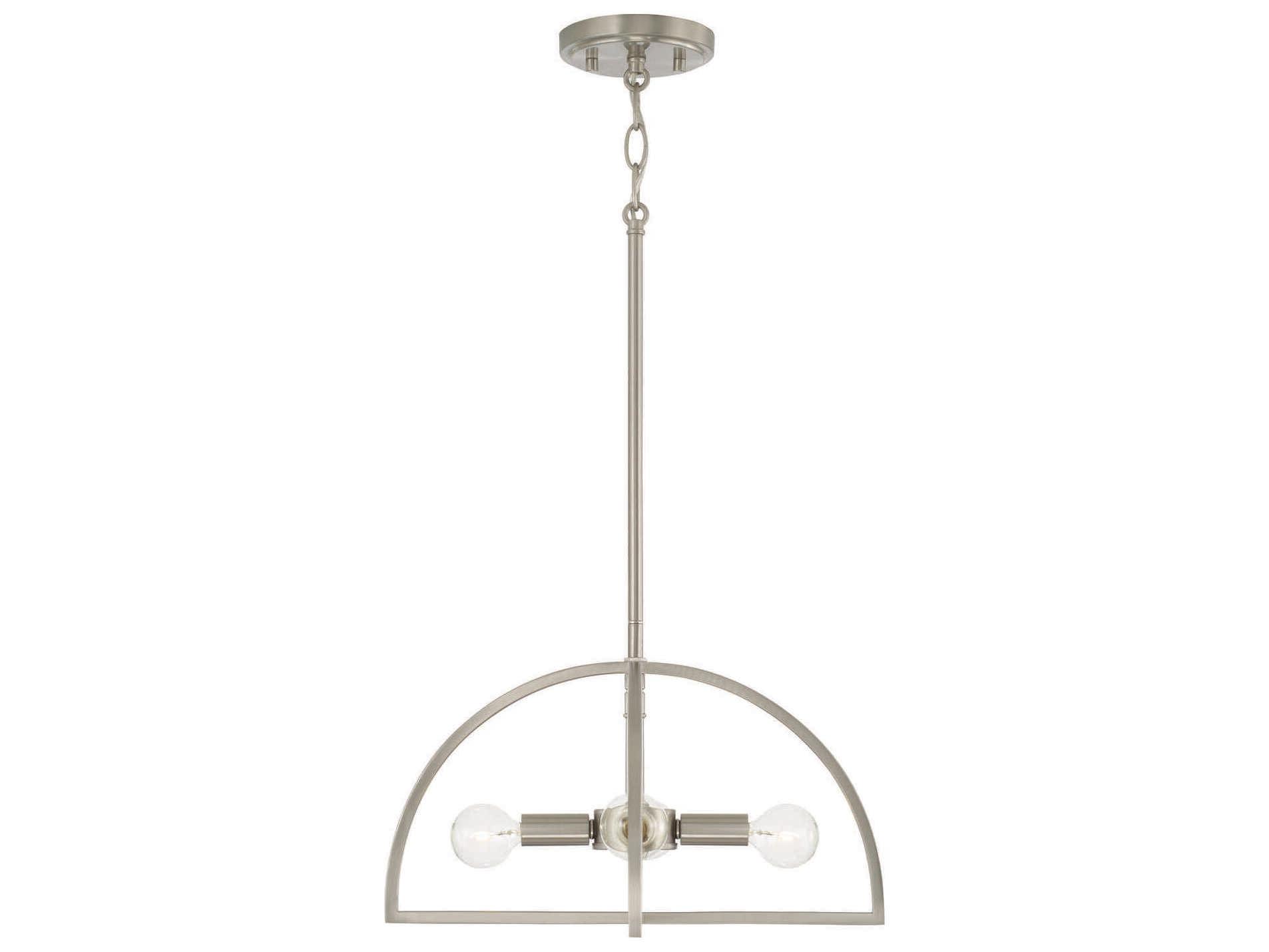 Capital Lighting Lawson 4-Light Brushed Nickel Geometric Semi Flush Mount