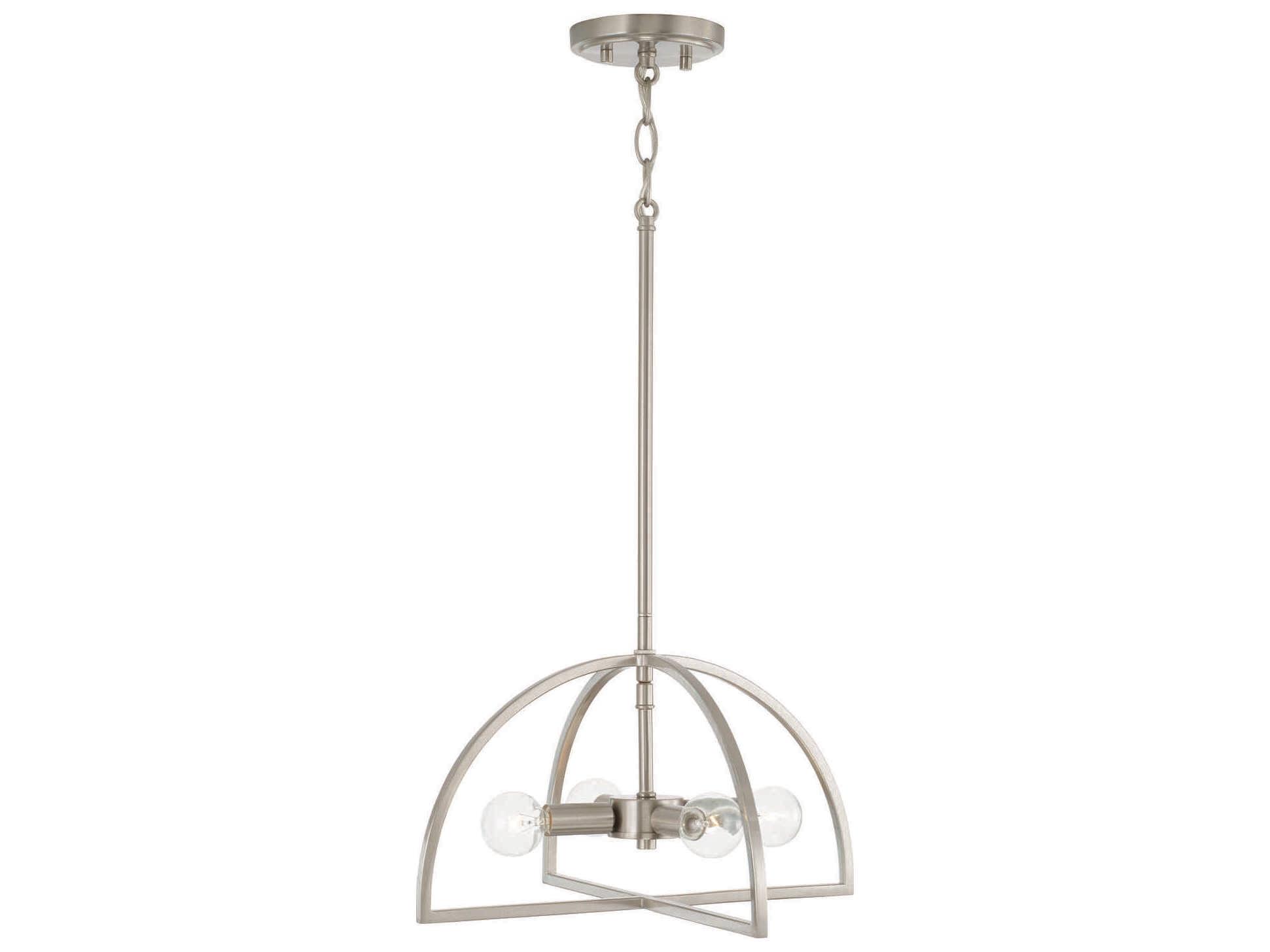 Capital Lighting Lawson 4-Light Brushed Nickel Geometric Semi Flush Mount