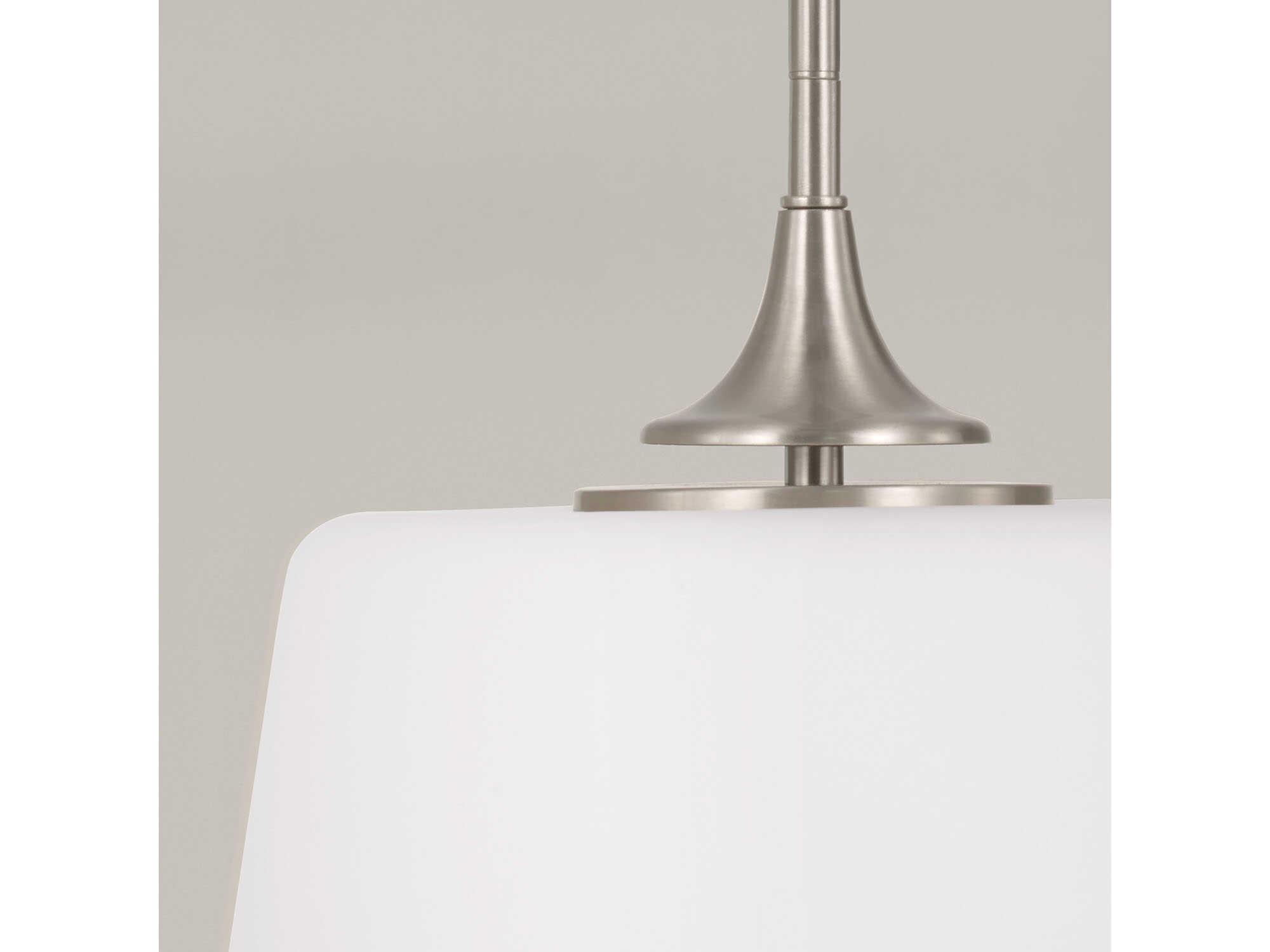 Capital Lighting Presley 1-Light Brushed Nickel Glass Empire Semi Flush Mount