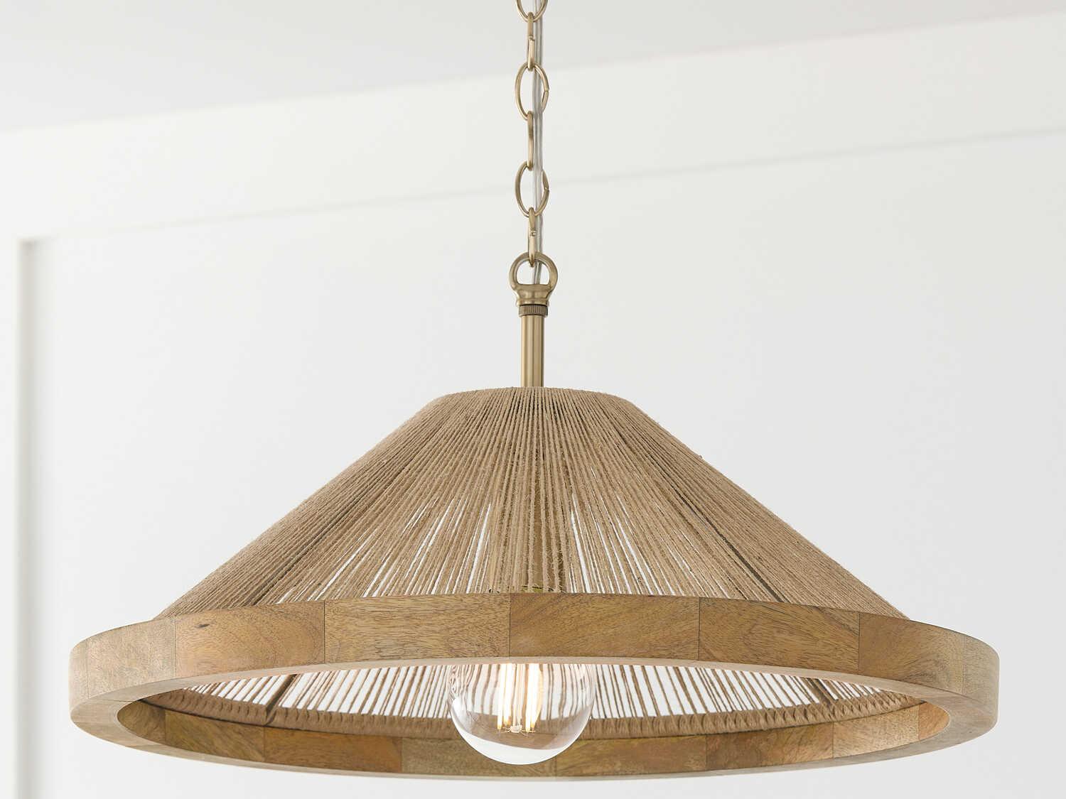 Capital Lighting Maya 1-Light Matte Brass Brown Semi Flush Mount