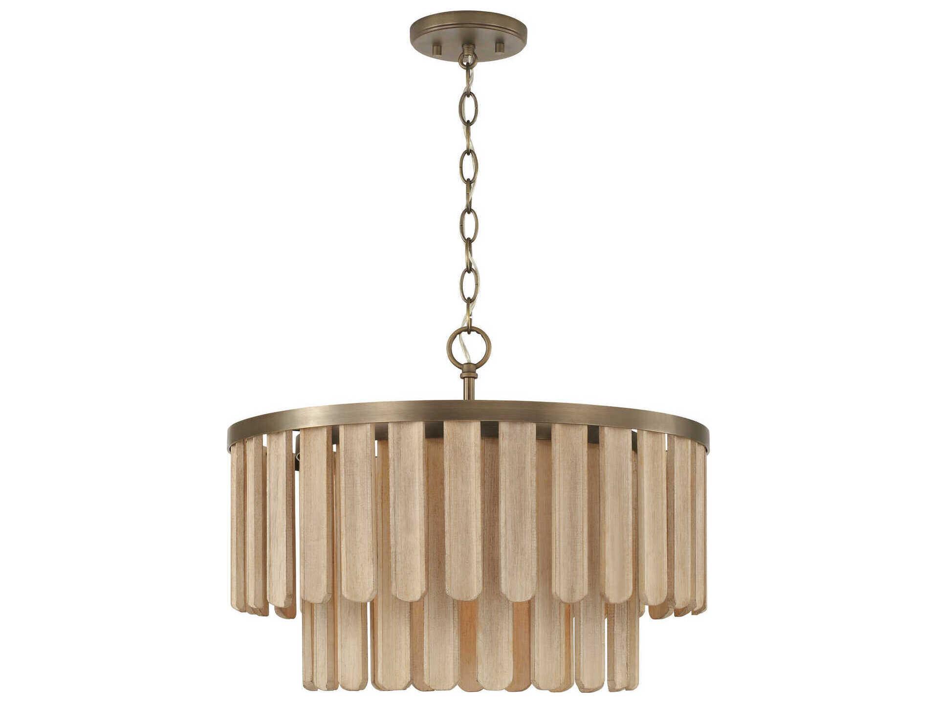 Capital Lighting Jada 1-Light Dark Brass Tiered Semi Flush Mount
