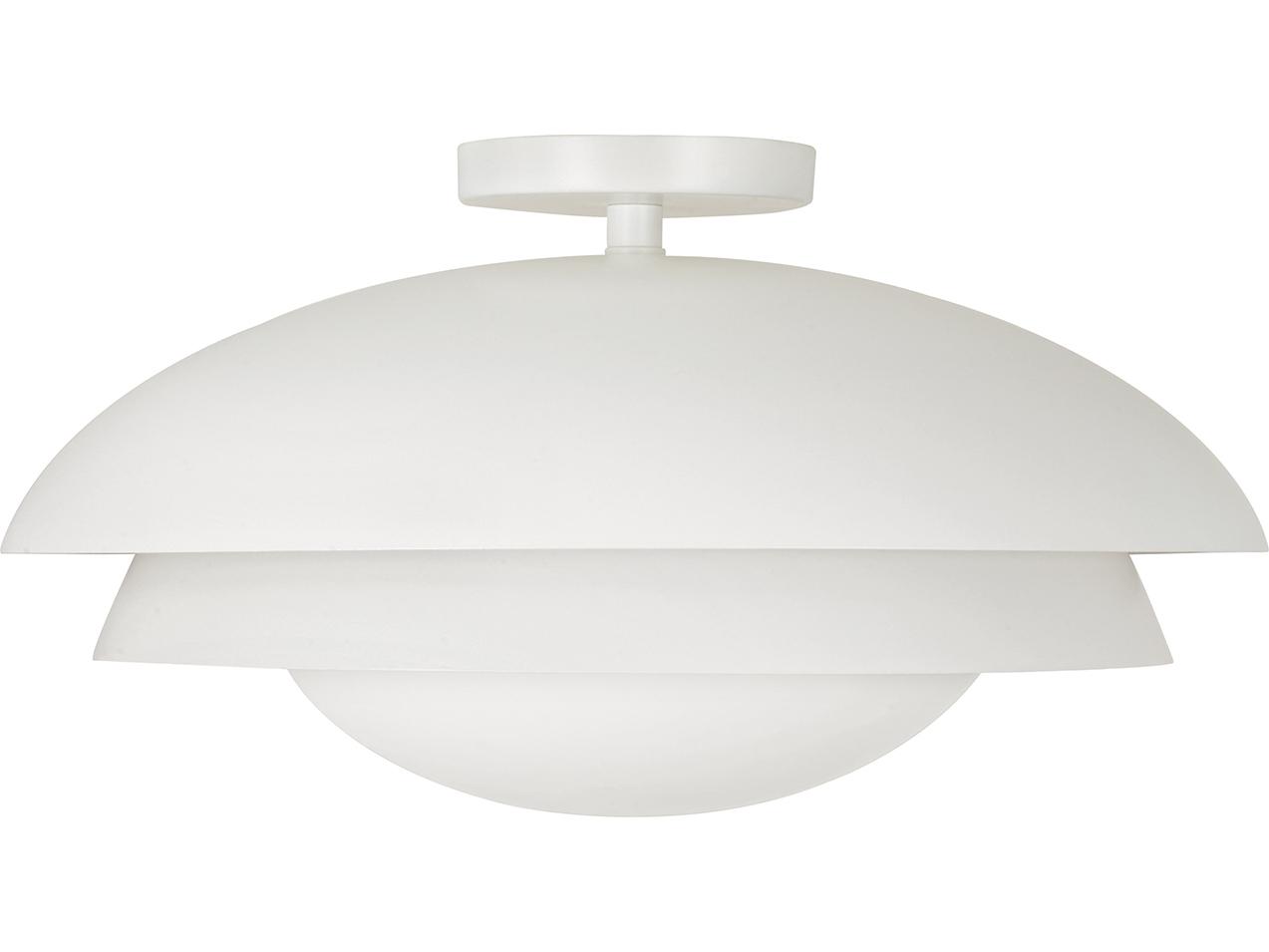 Capital Lighting Jensen 1-light Matte White Dome Semi Flush Mount