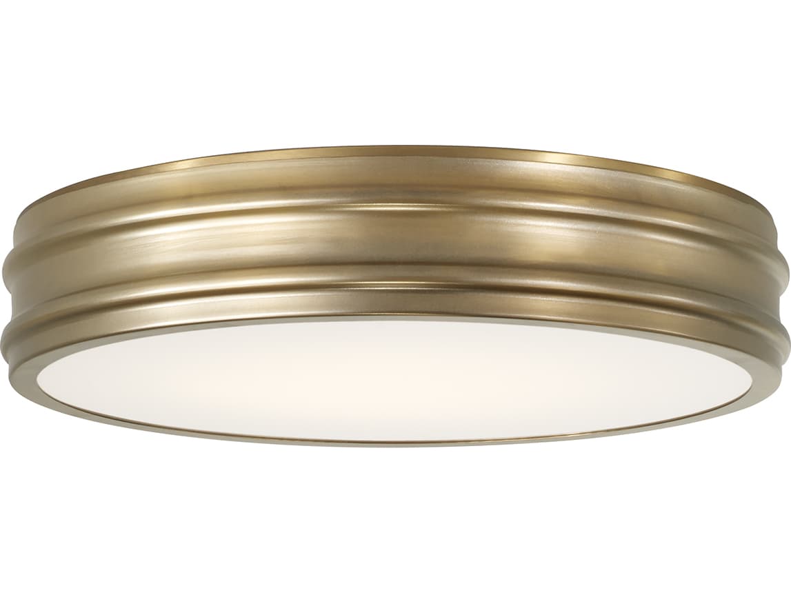 Capital Lighting Vale 1-light Aged Brass Round Flush Mount