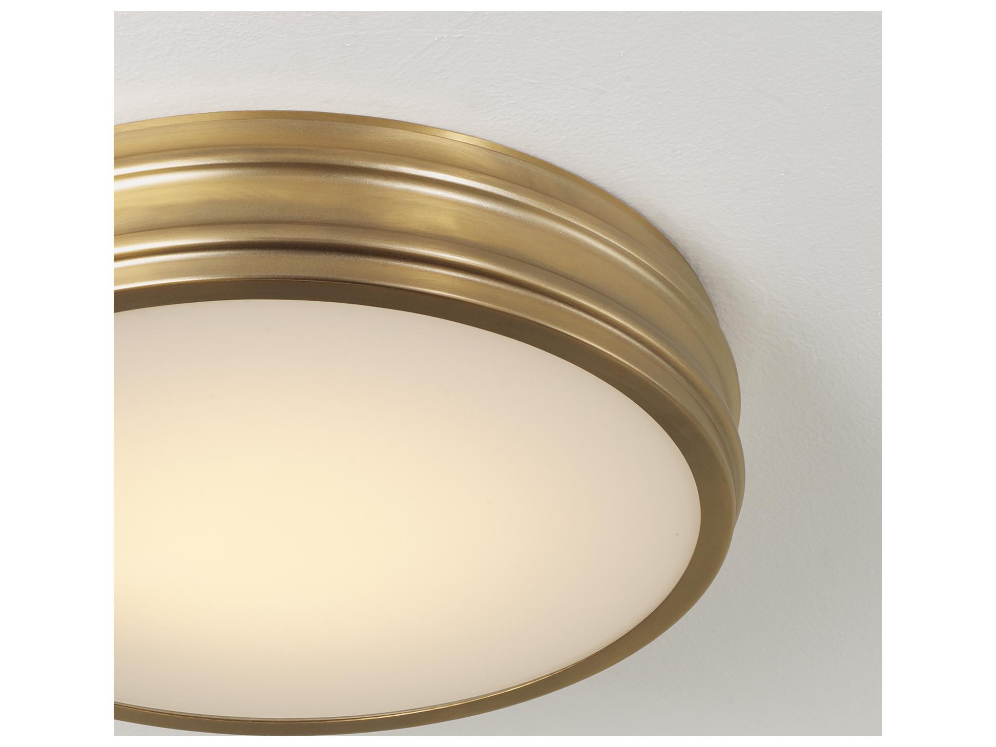 Capital Lighting Vale 1-light Aged Brass Round Flush Mount