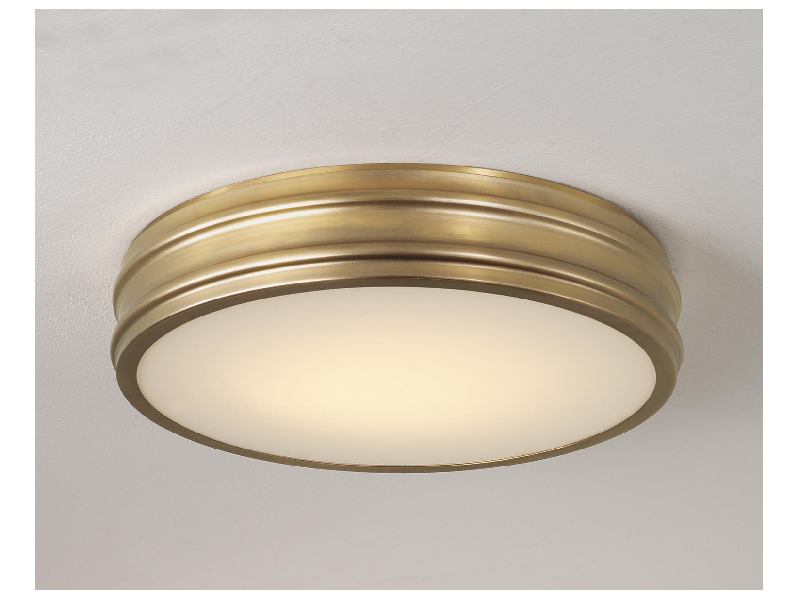 Capital Lighting Vale 1-light Aged Brass Round Flush Mount