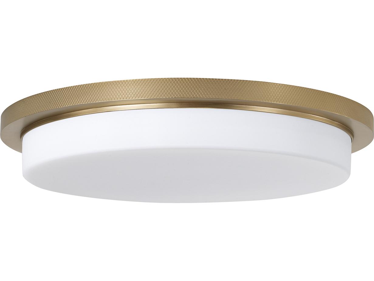 Capital Lighting Dominic 1-light Aged Brass Round Flush Mount