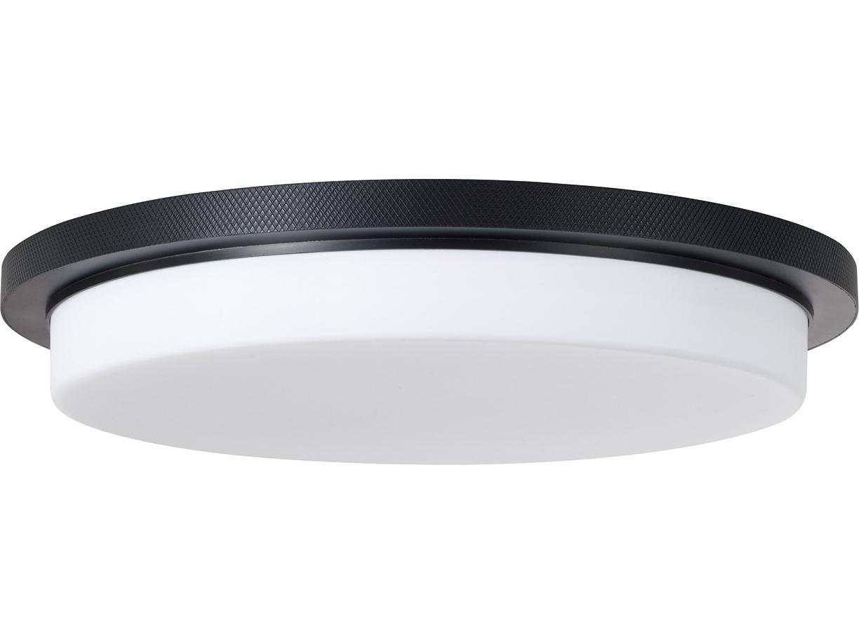 Capital Lighting Dominic 1-light Matte Black Round Flush Mount