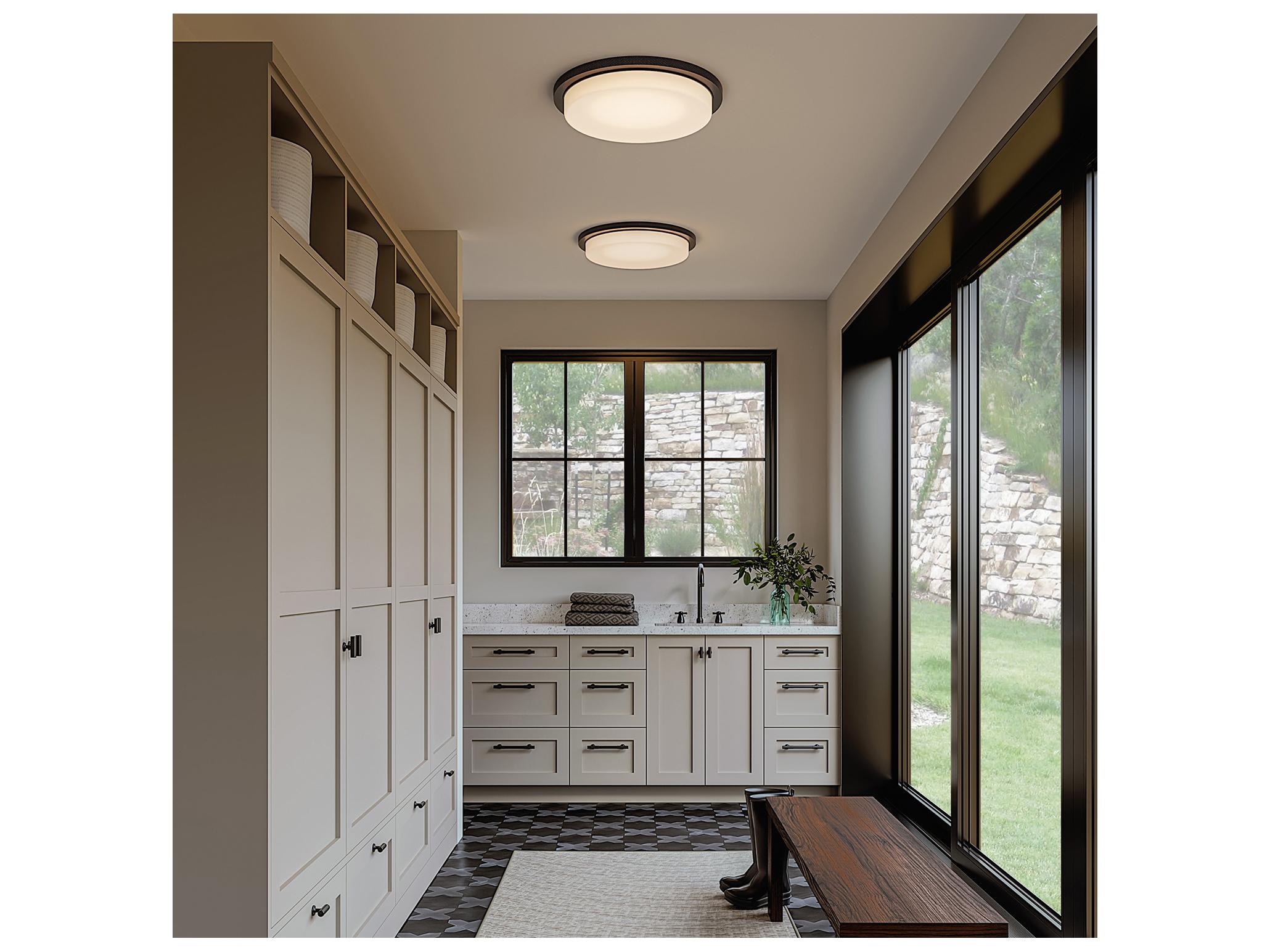 Capital Lighting Dominic 1-light Matte Black Round Flush Mount