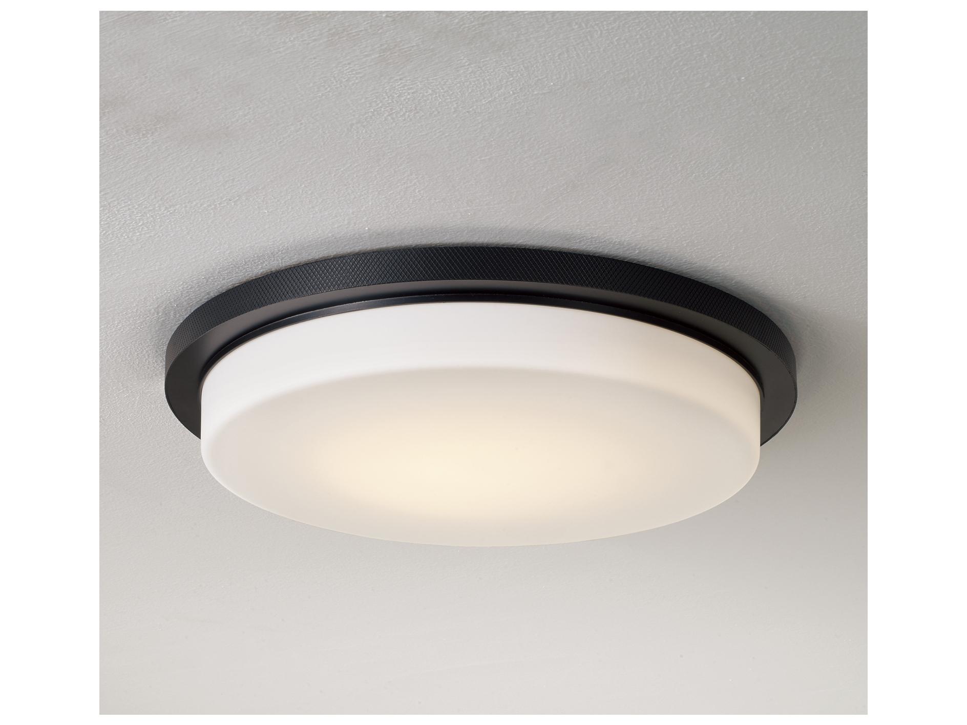 Capital Lighting Dominic 1-light Matte Black Round Flush Mount