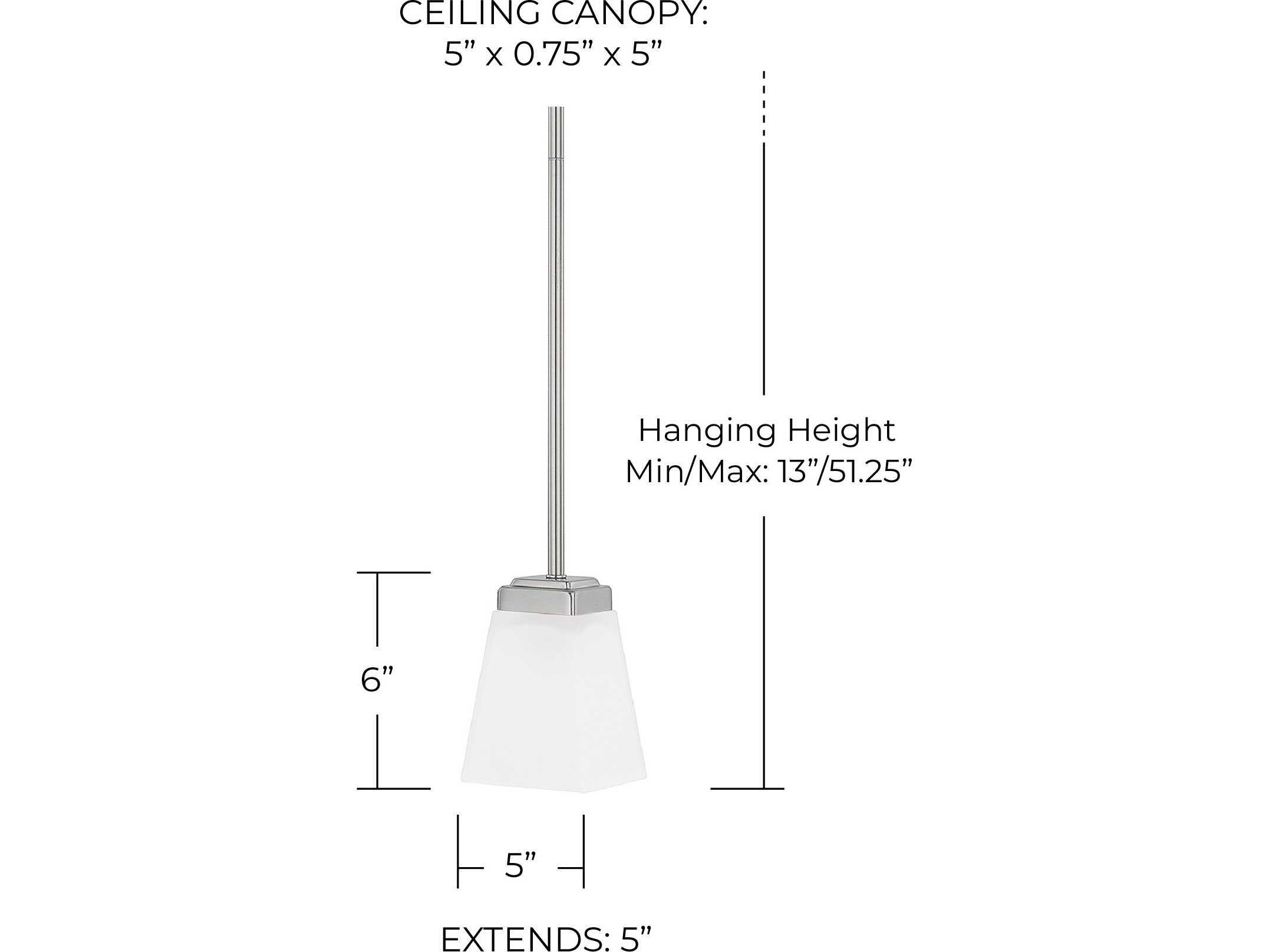 Capital Lighting Baxley 1-Light Brushed Nickel Glass Mini Pendant