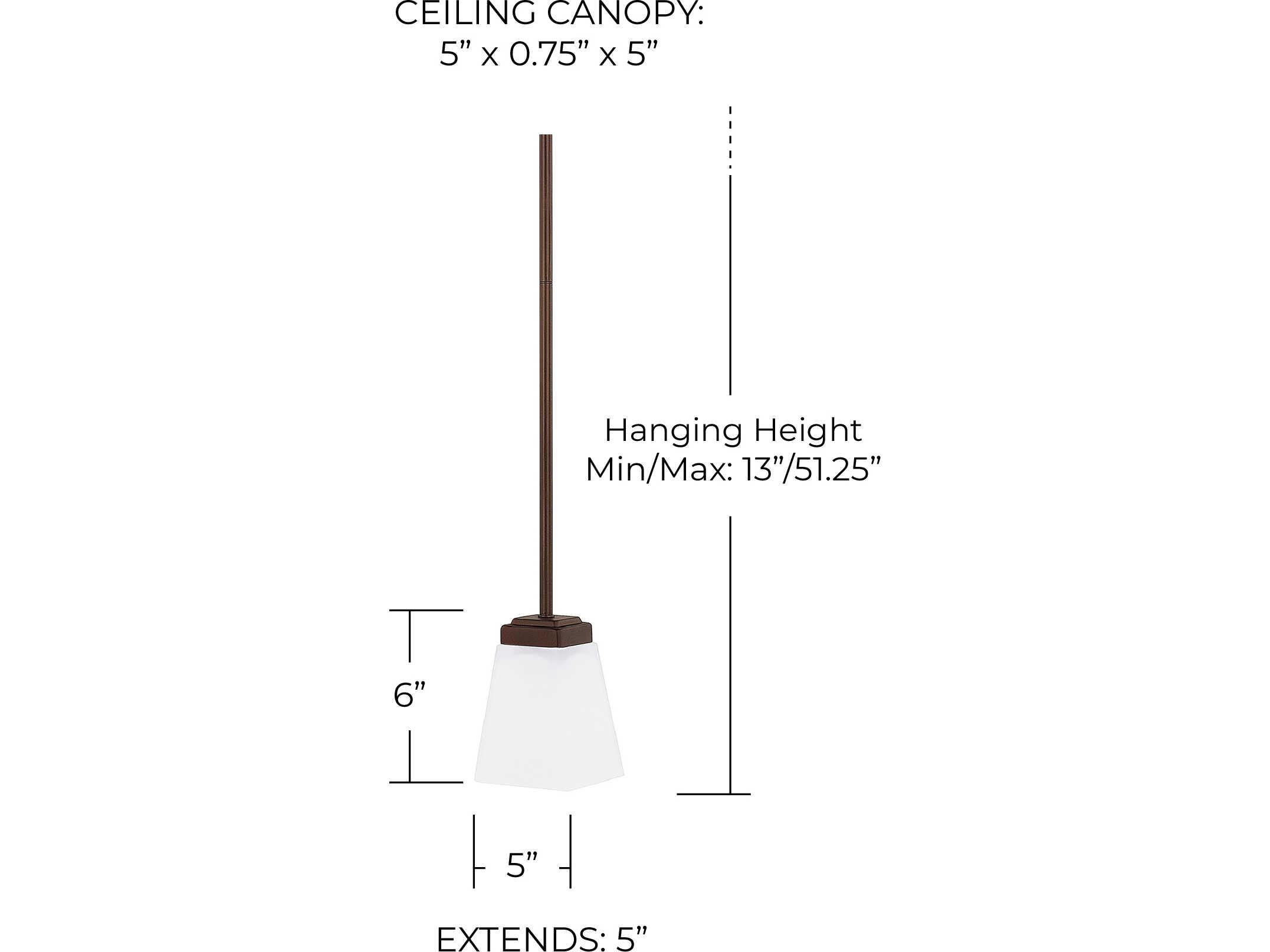 Capital Lighting Baxley 1-Light Bronze Glass Mini Pendant