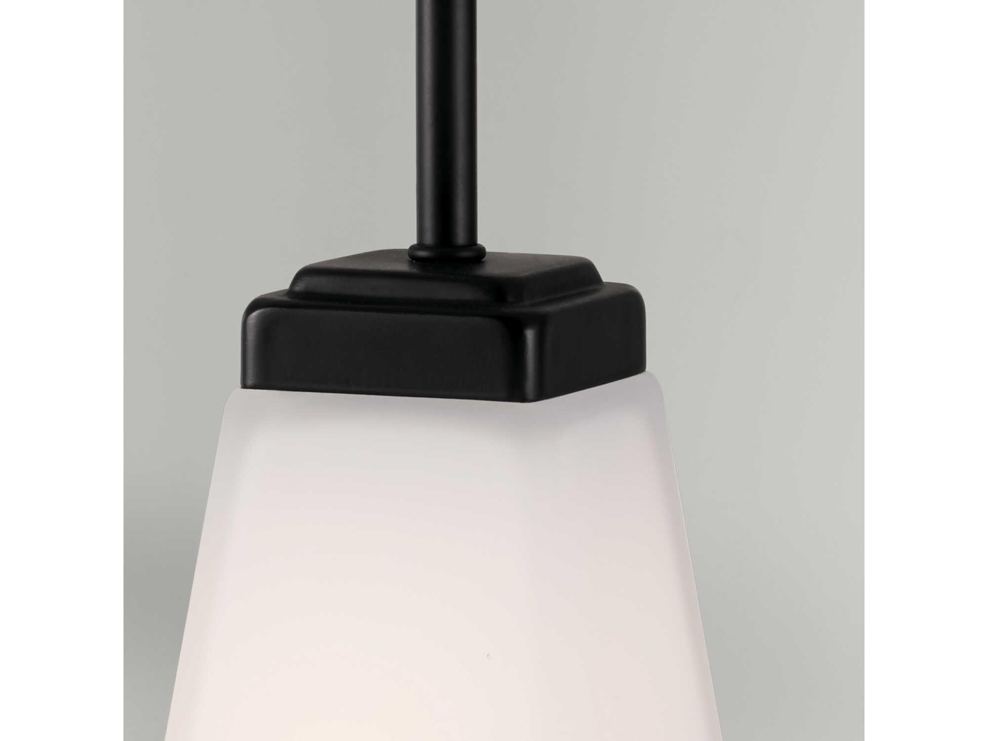 Capital Lighting Baxley 1-Light Matte Black Glass Mini Pendant