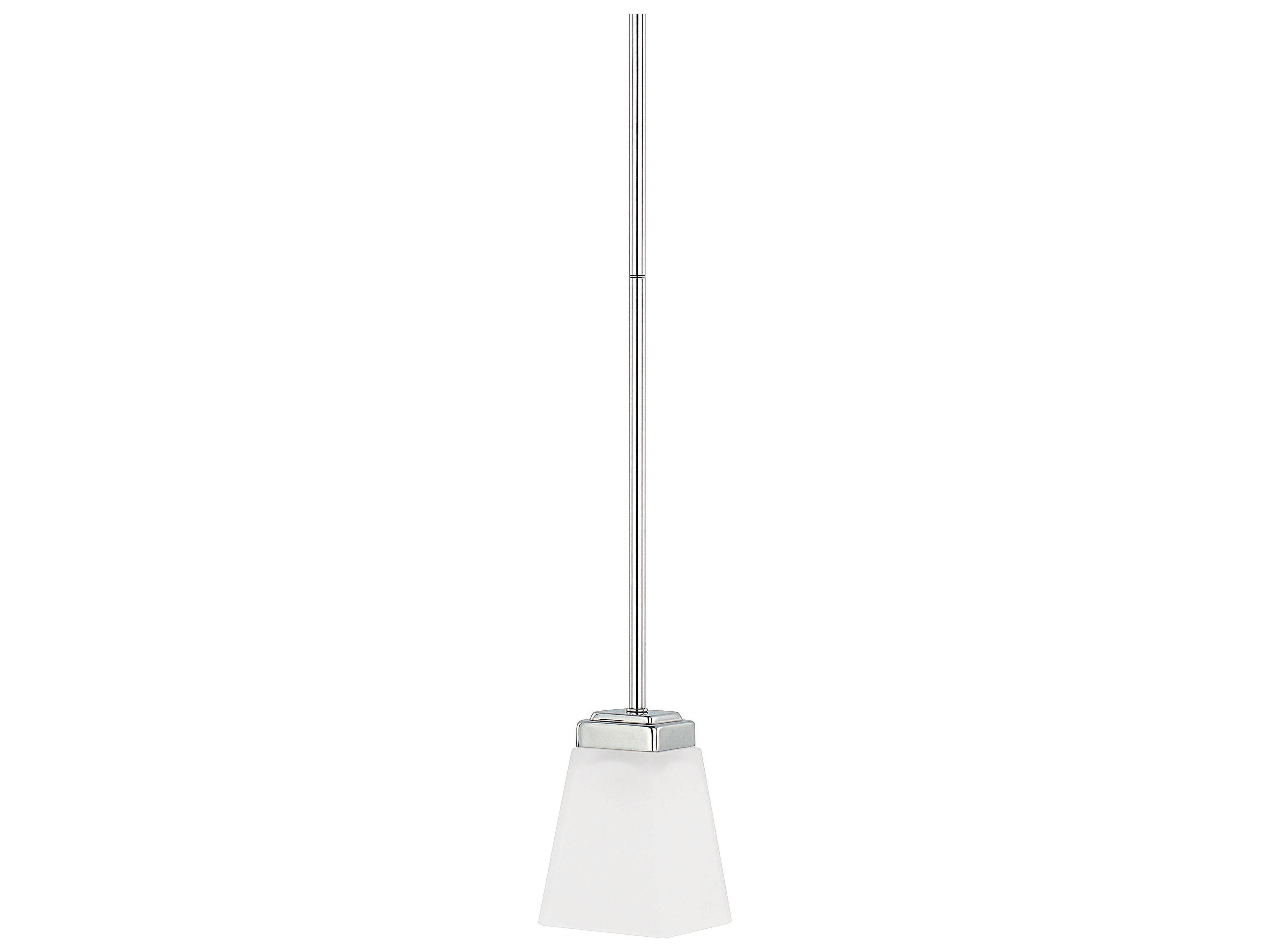 Capital Lighting Baxley 1-Light Polished Nickel Glass Mini Pendant