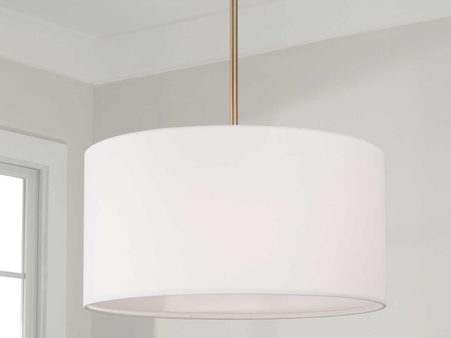 Capital Lighting Alan 3-Light Aged Brass Drum Pendant