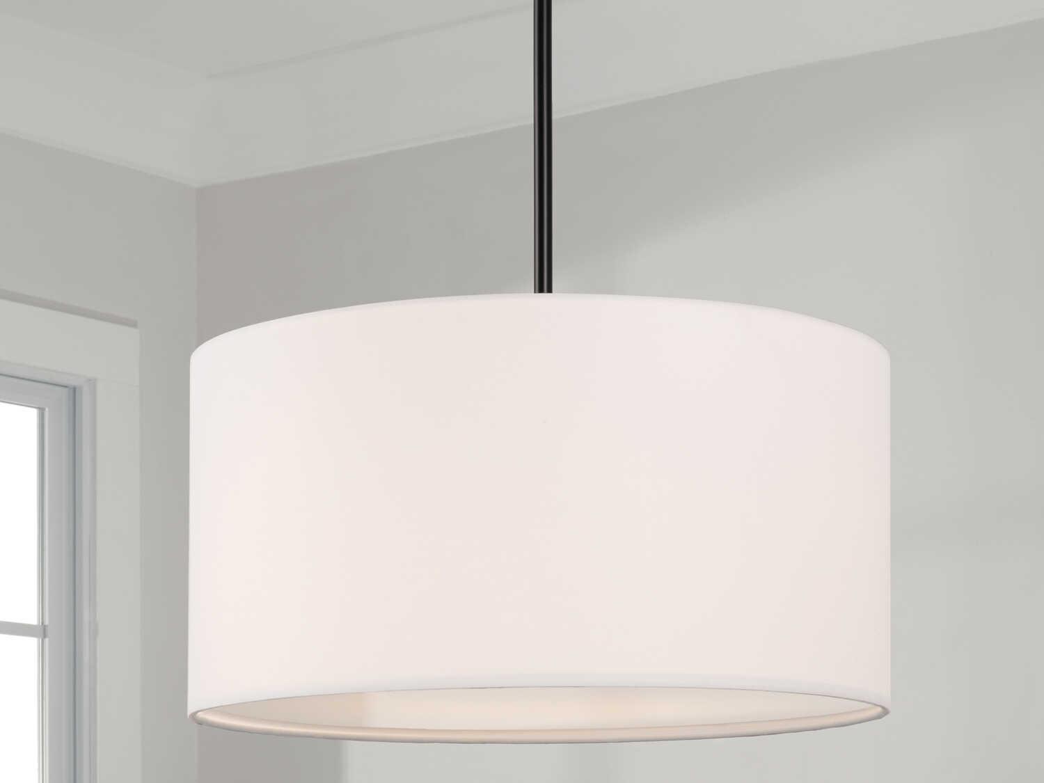 Capital Lighting Alan 3-Light Matte Black Drum Pendant