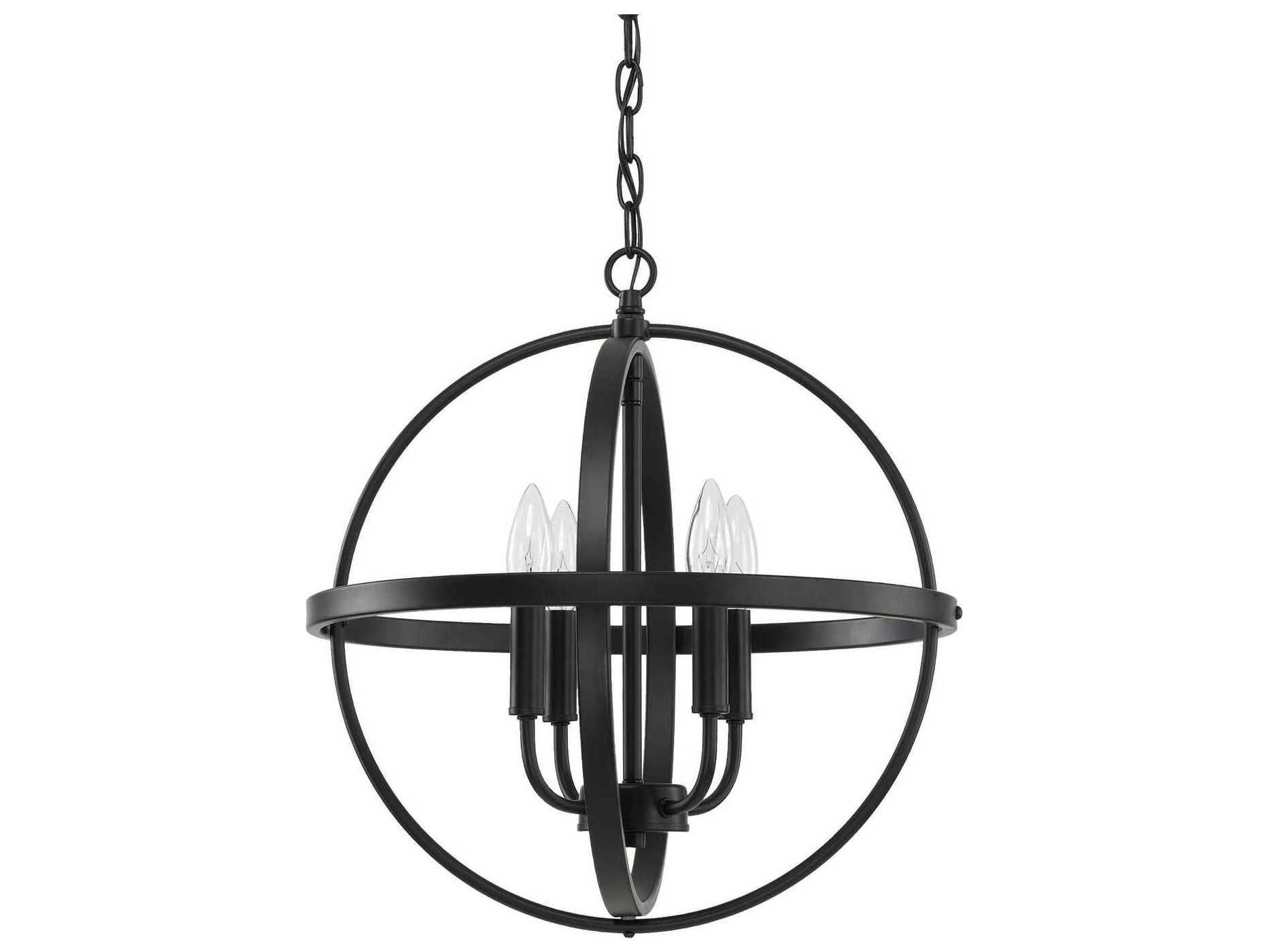 Capital Lighting Hartwell 4-Light Matte Black Pendant