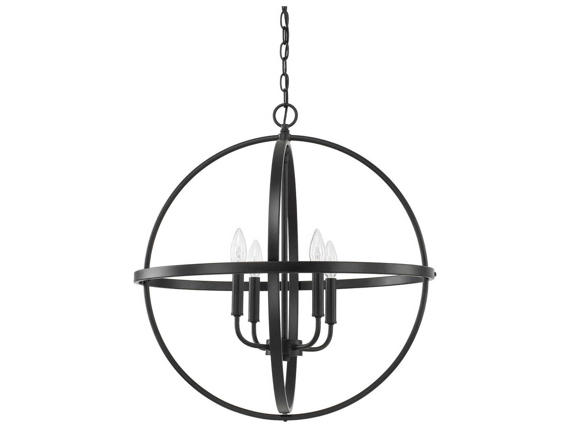 Capital Lighting Hartwell 4-Light Matte Black Pendant
