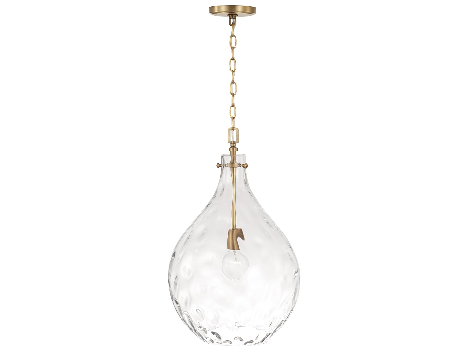 Capital Lighting Bristol 1-light Aged Brass Pendant