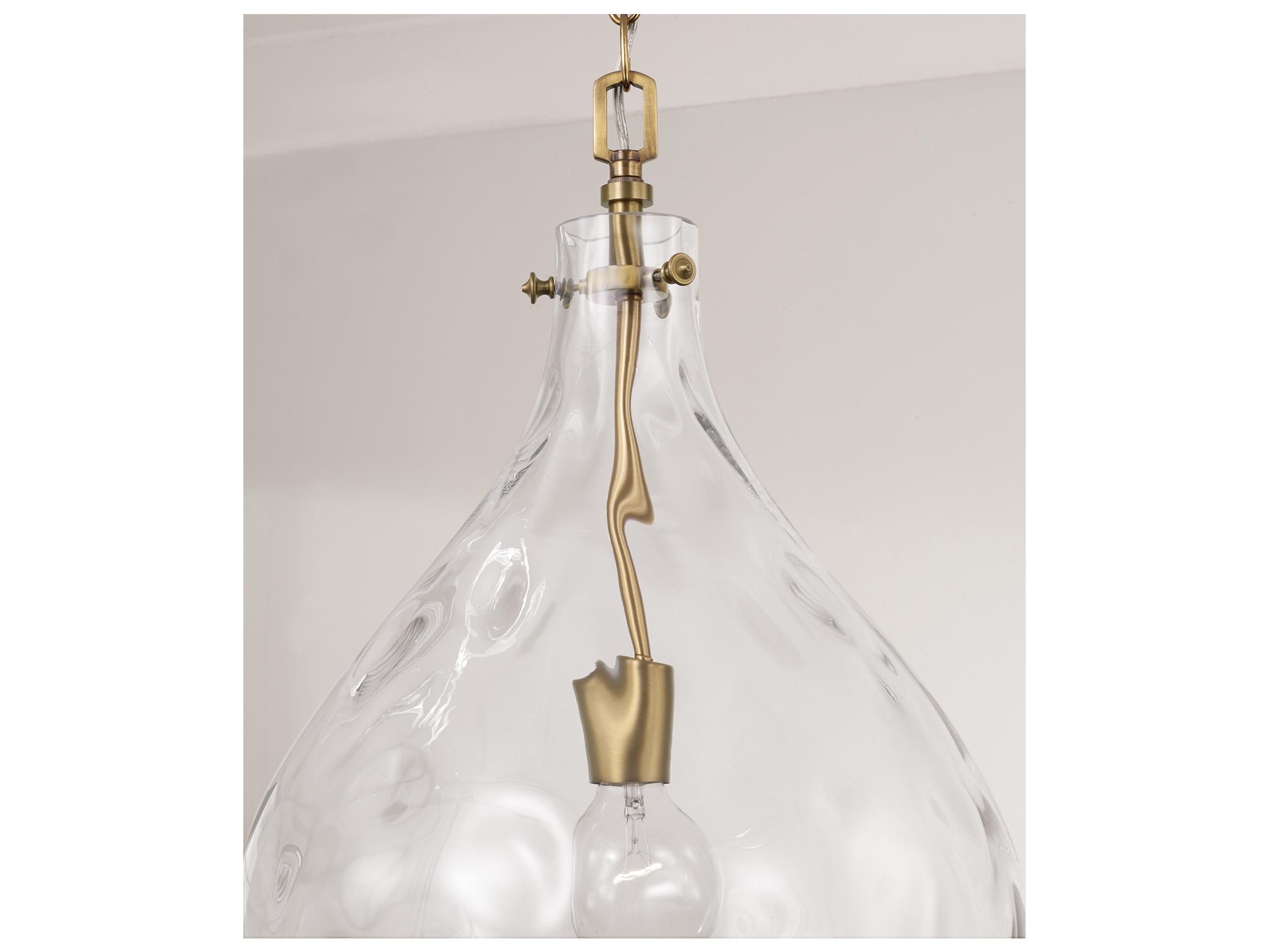 Capital Lighting Bristol 1-light Aged Brass Pendant
