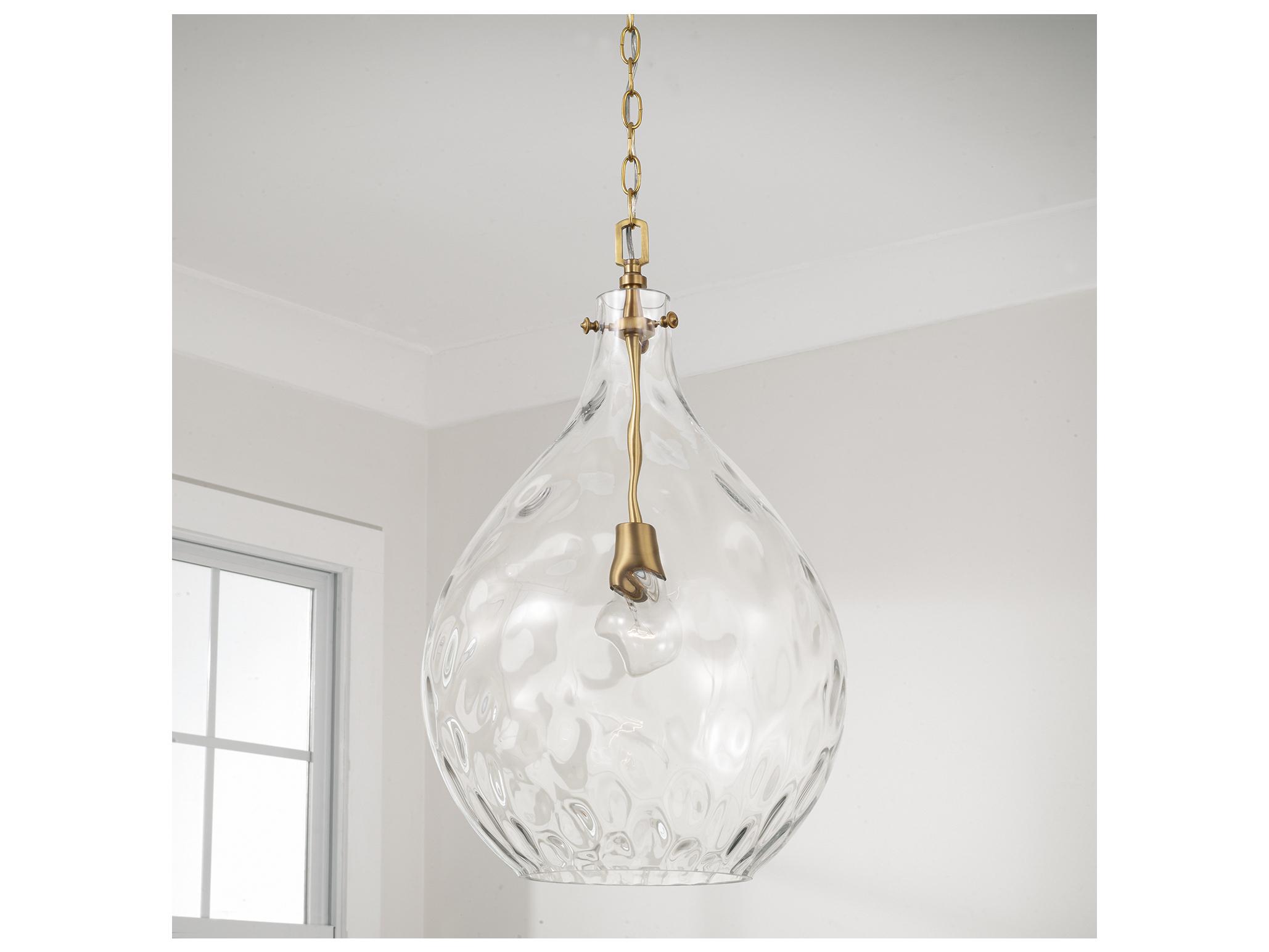 Capital Lighting Bristol 1-light Aged Brass Pendant