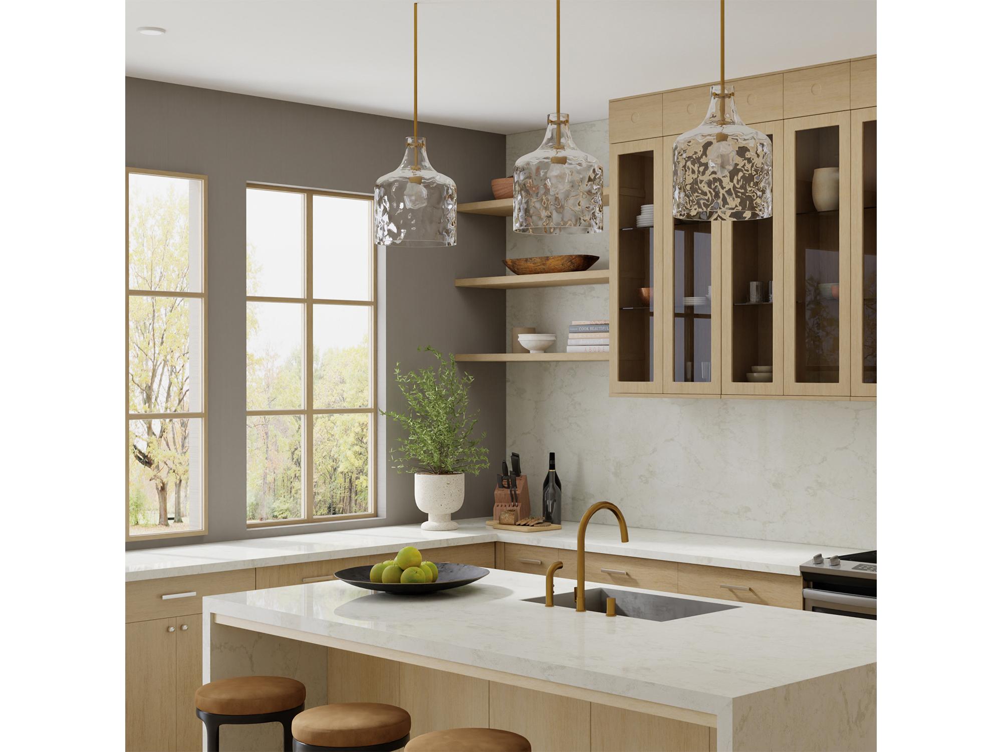 Capital Lighting Crawford 1-Light Aged Brass Glass Mini Pendant