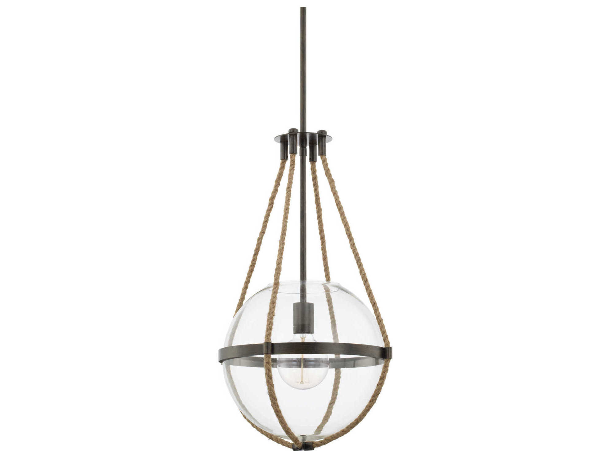 Capital Lighting Beaufort 1-Light Nordic Grey Glass Pendant