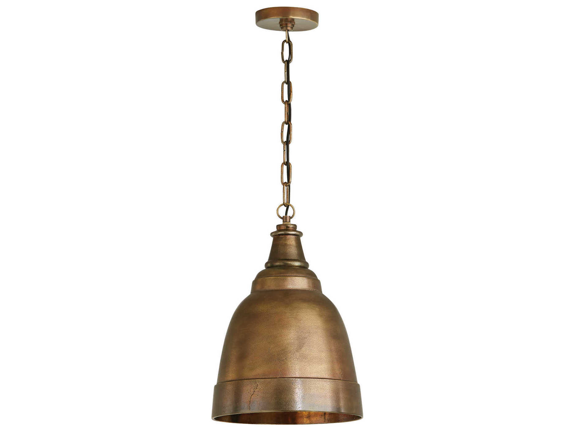Capital Lighting Sedona 1-Light Oxidized Brass Bell Mini Pendant