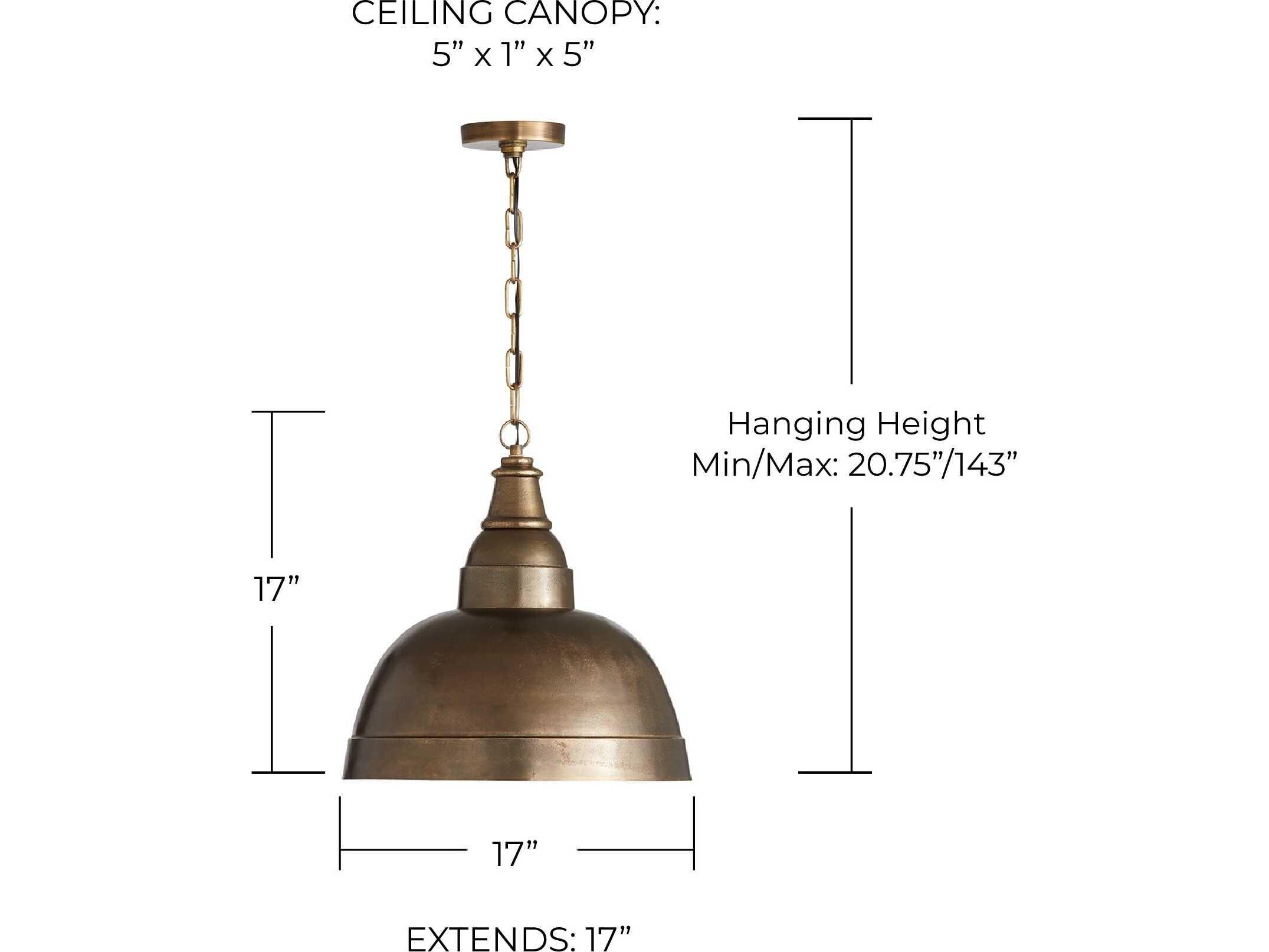 Capital Lighting Sedona 1-Light Oxidized Brass Bell Pendant