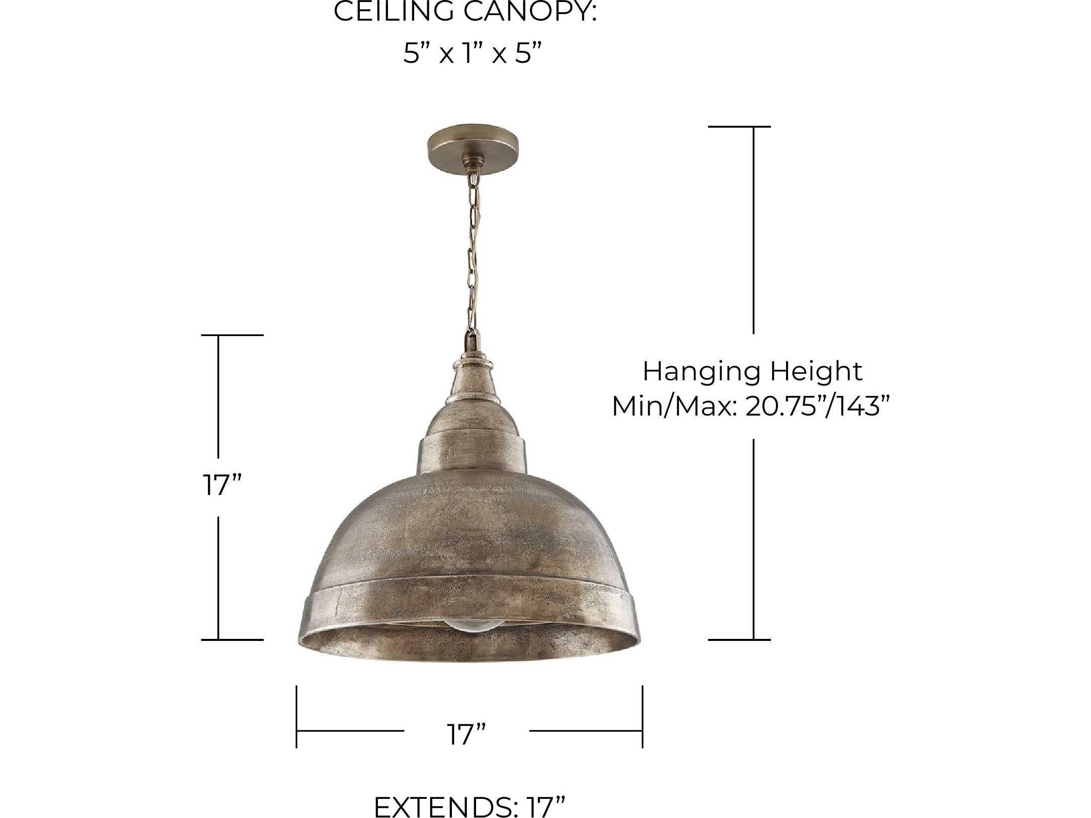 Capital Lighting Sedona 1-Light Oxidized Nickel Bell Pendant