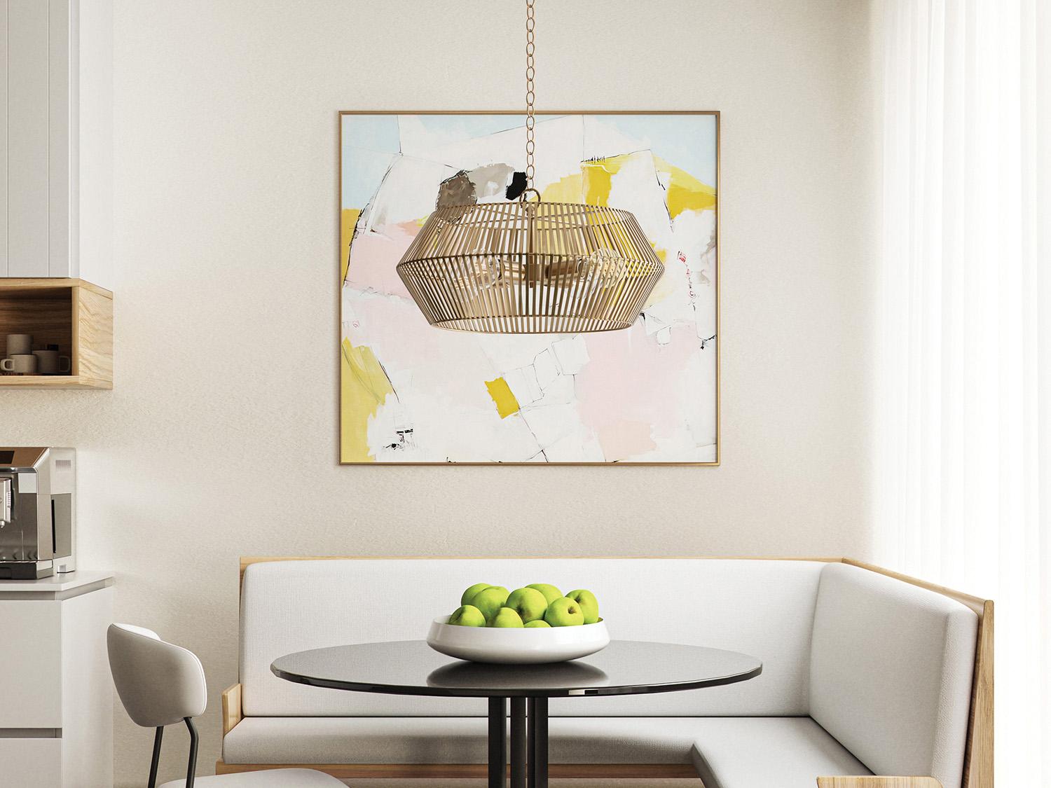 Capital Lighting Kaiya 4-Light Matte Brass Drum Pendant