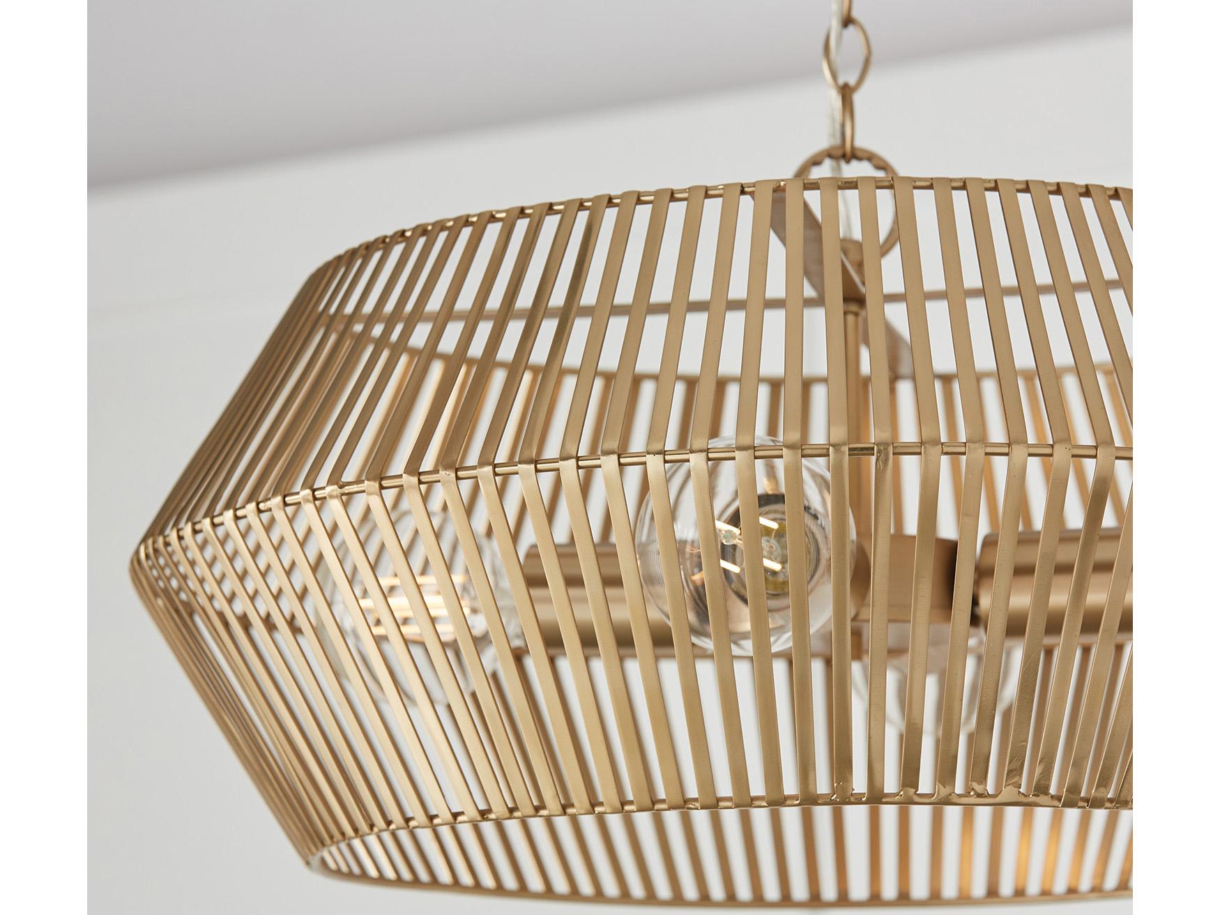 Capital Lighting Kaiya 4-Light Matte Brass Drum Pendant