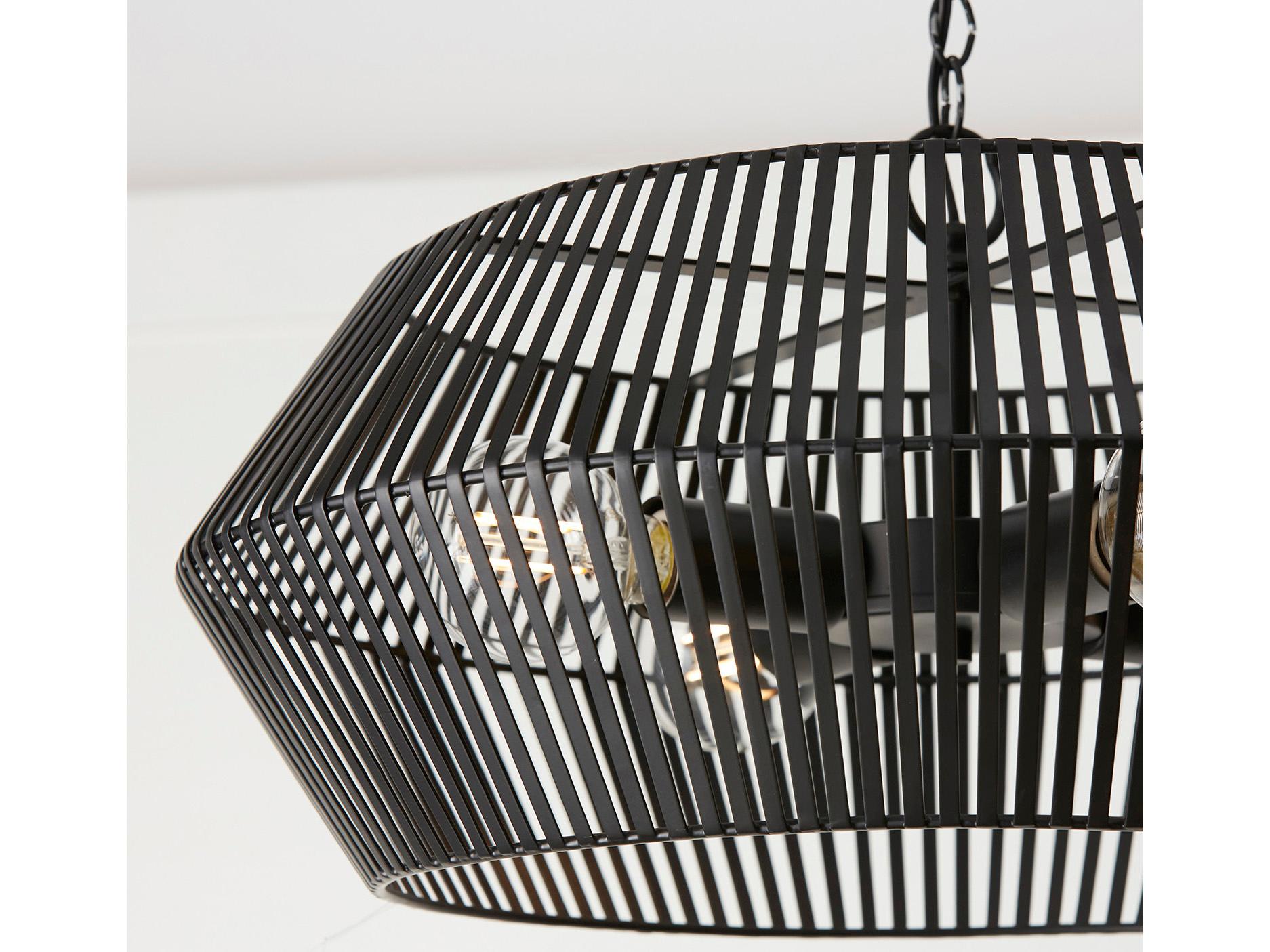 Capital Lighting Kaiya 4-Light Matte Black Drum Pendant