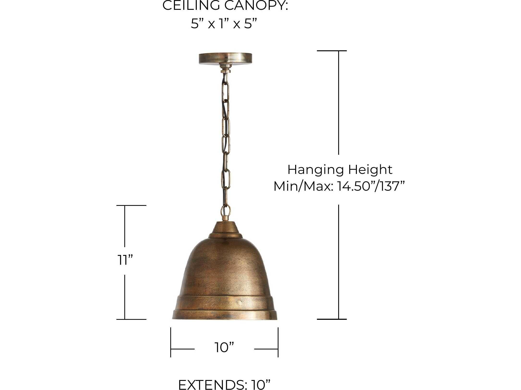 Capital Lighting Sedona 1-Light Oxidized Brass Nickel Bell Mini Pendant