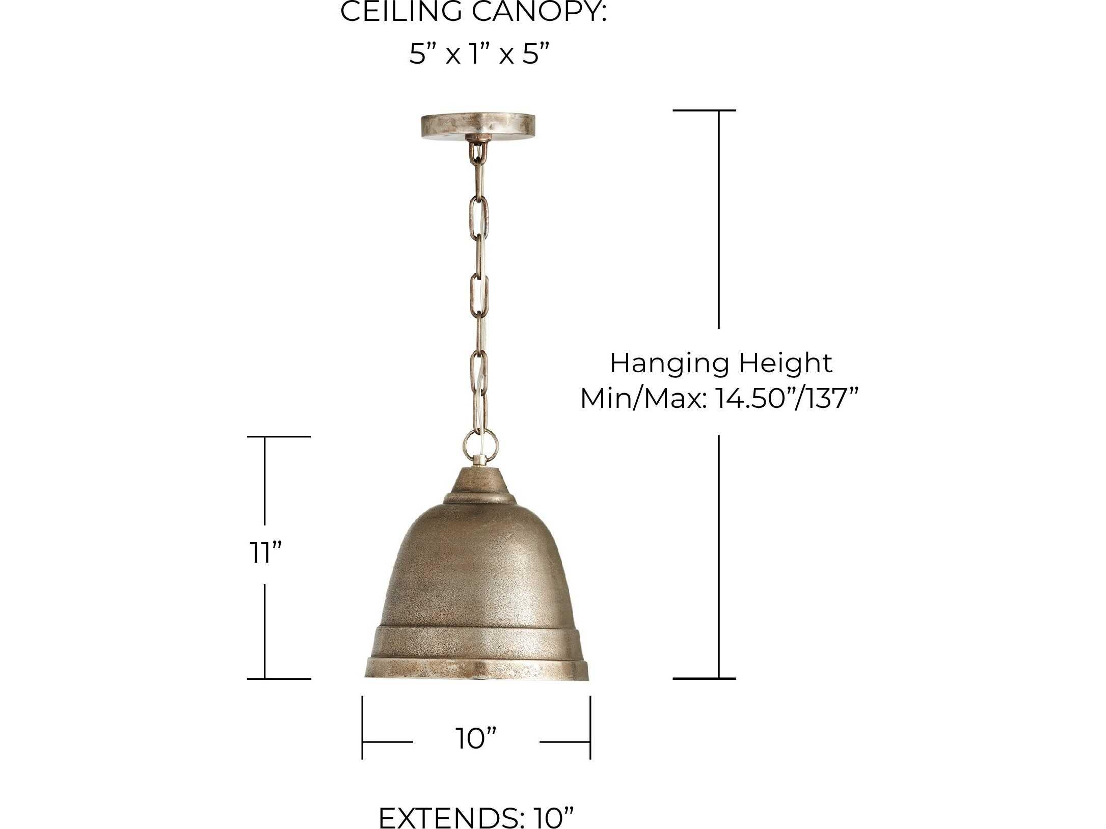 Capital Lighting Sedona 1-Light Oxidized Nickel Bell Mini Pendant