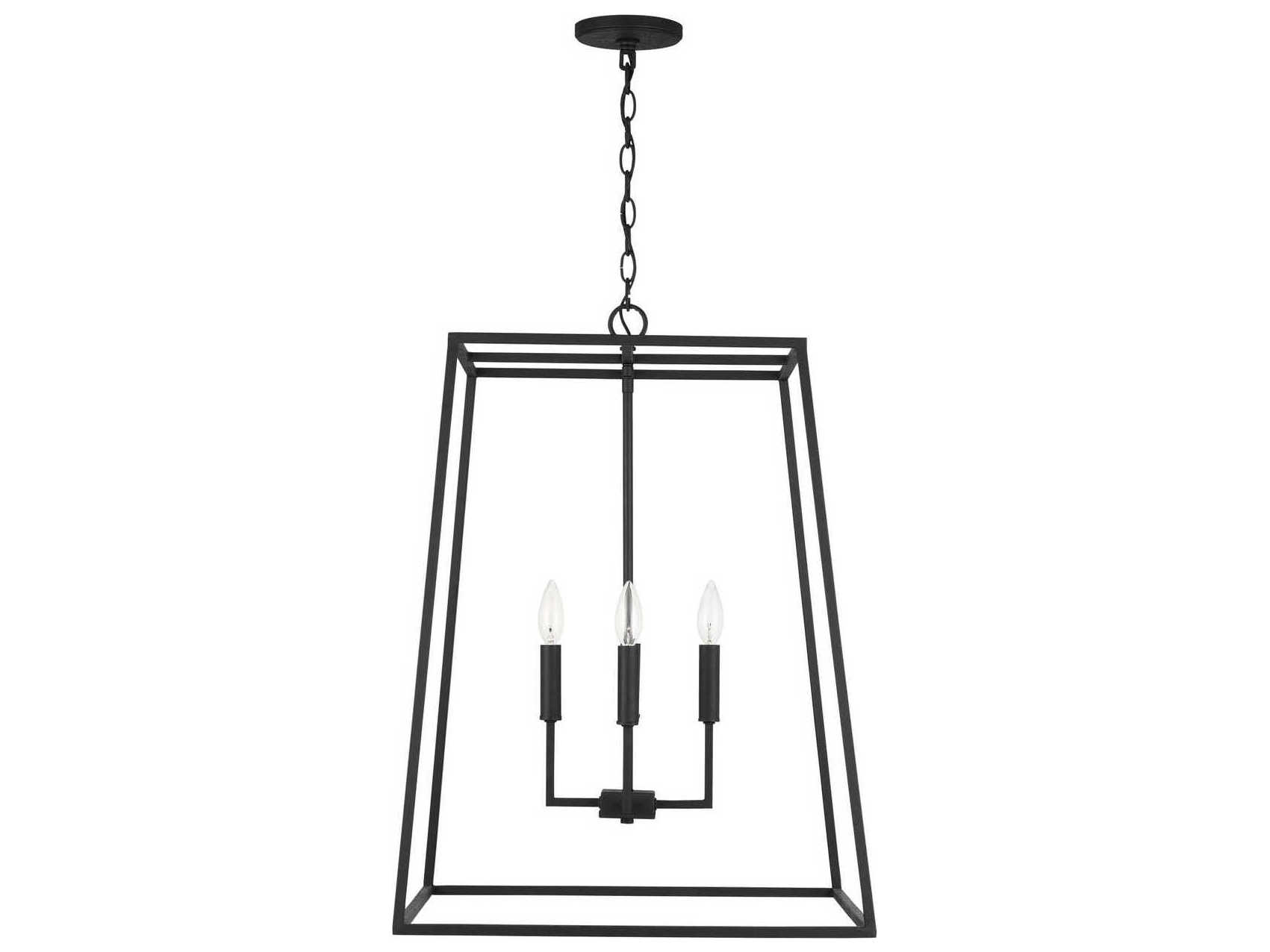 Capital Lighting Clint 4-Light Black Iron Candelabra Chandelier
