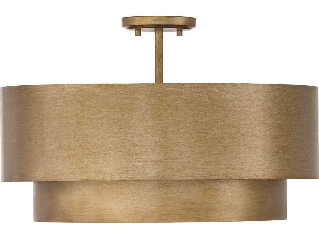 Capital Lighting Jude 4-Light Mystic Luster Brass Drum Tiered Pendant