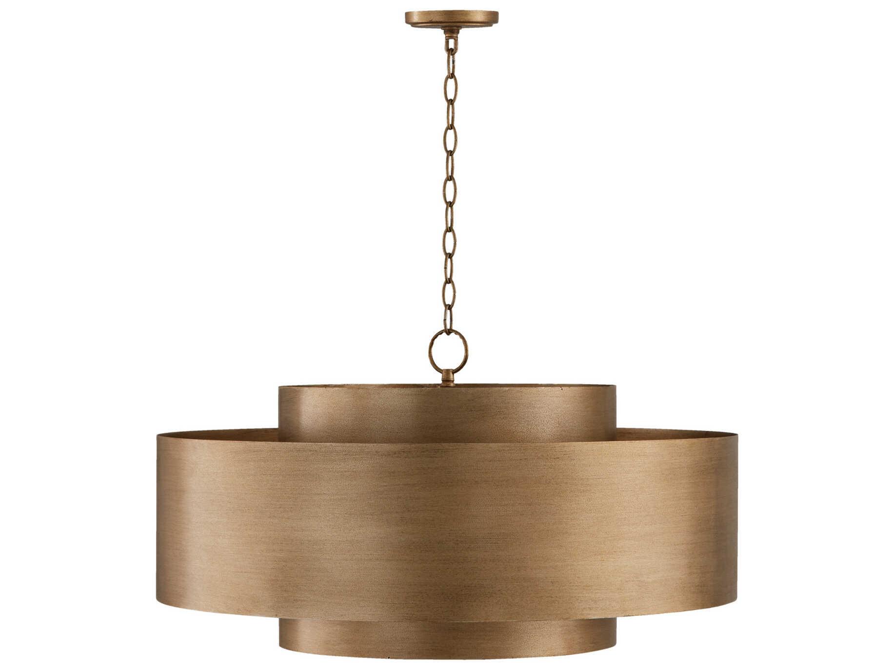 Capital Lighting Jude 9-Light Mystic Luster Gold Drum Pendant