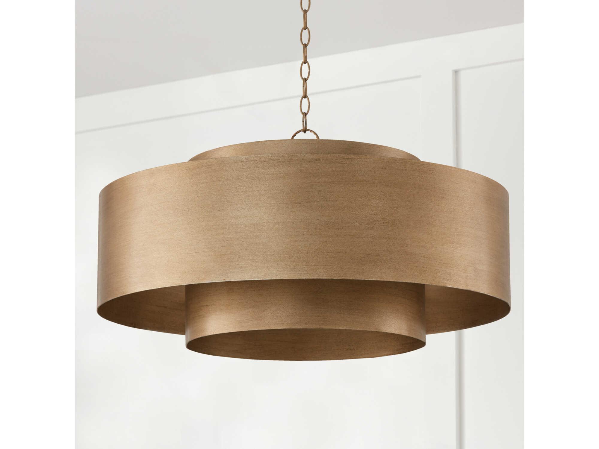 Capital Lighting Jude 9-Light Mystic Luster Gold Drum Pendant