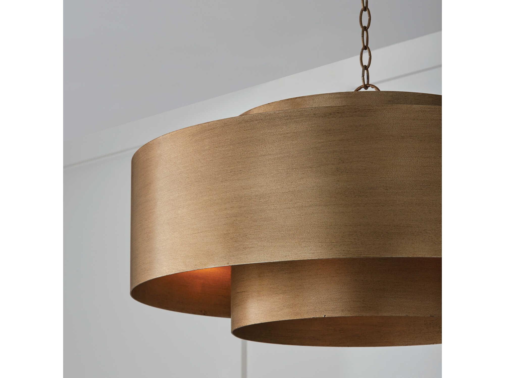 Capital Lighting Jude 9-Light Mystic Luster Gold Drum Pendant