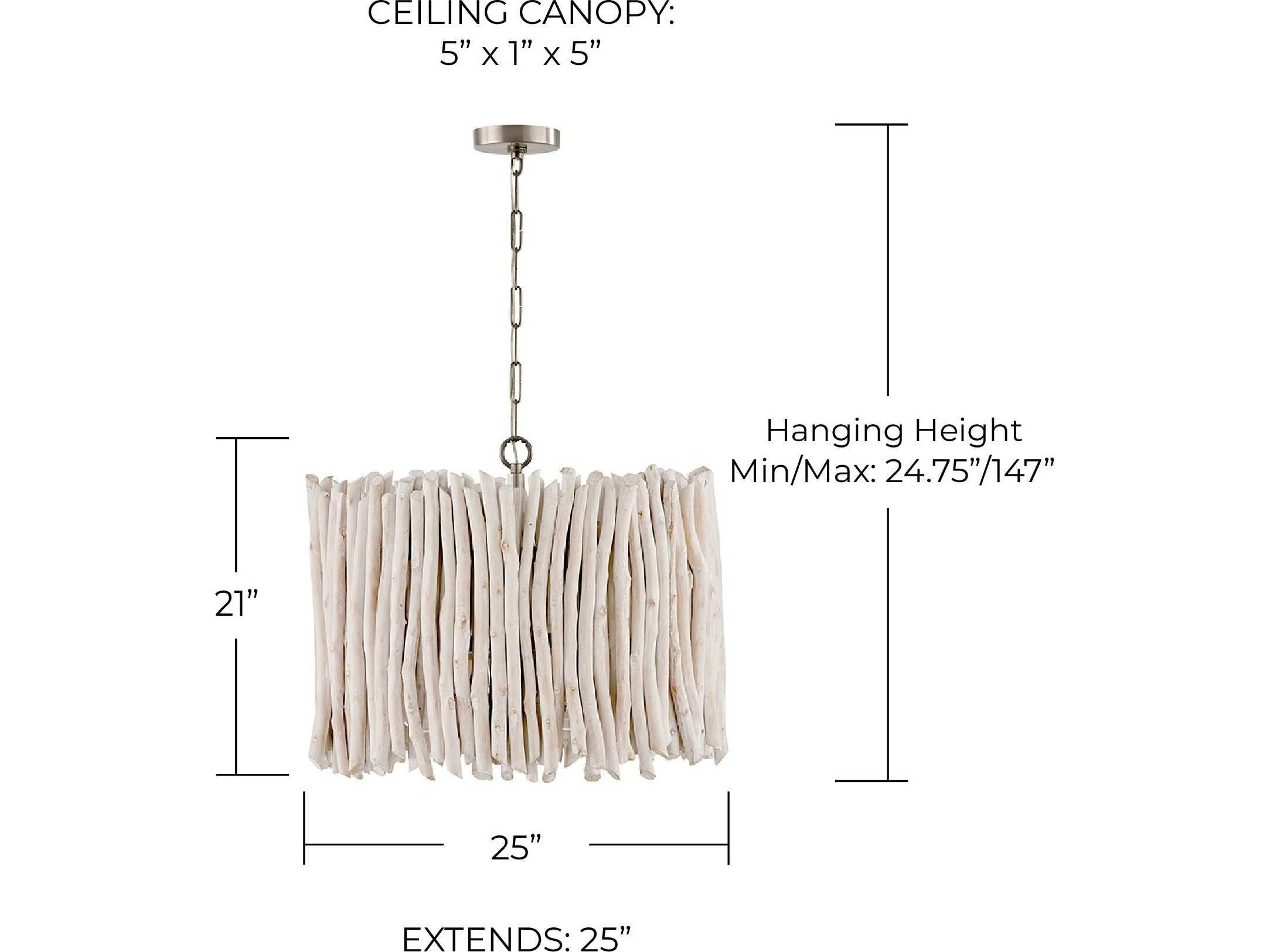 Capital Lighting Cara 4-Light Brushed Pewter Nickel Drum Pendant