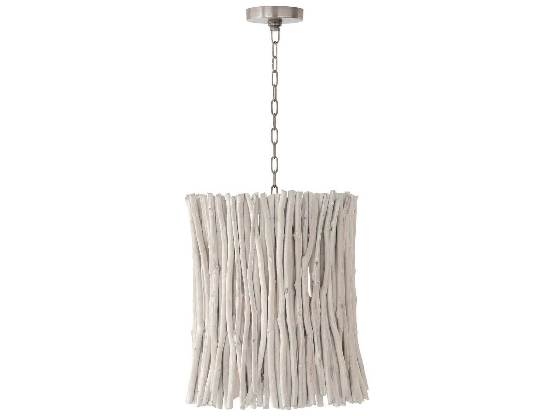 Capital Lighting Cara 4-Light Brushed Pewter Gray Cylinder Chandelier