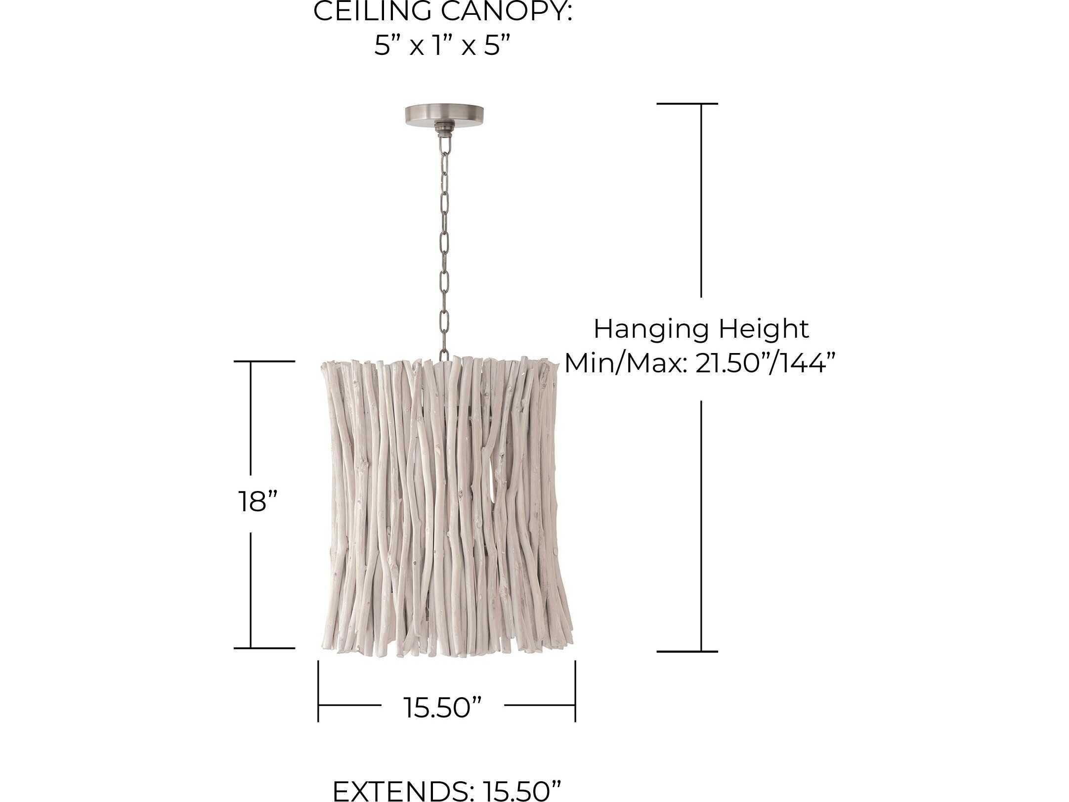 Capital Lighting Cara 4-Light Brushed Pewter Gray Cylinder Chandelier