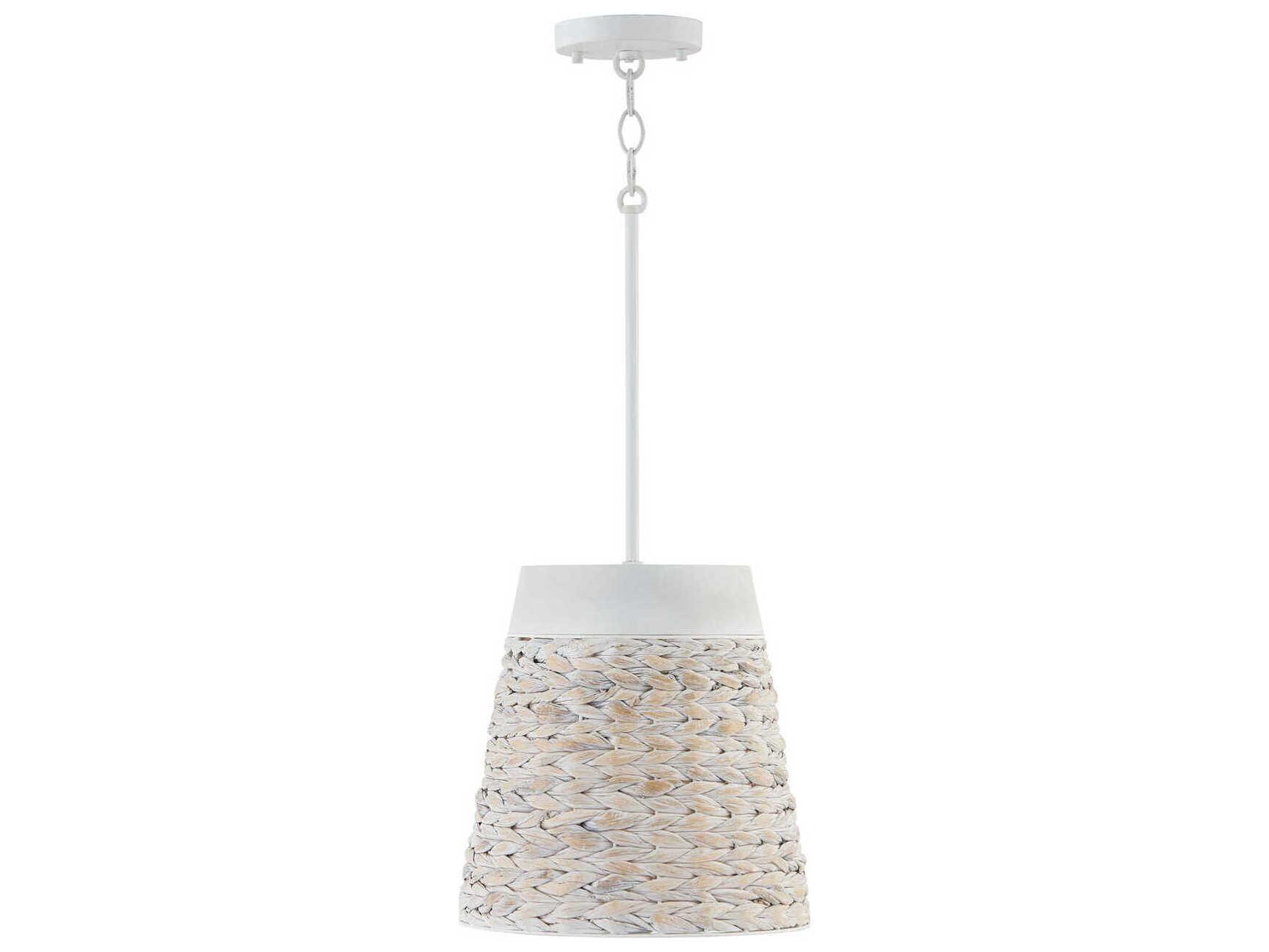 Capital Lighting Tallulah 1-Light Chalk Wash White Empire Mini Pendant