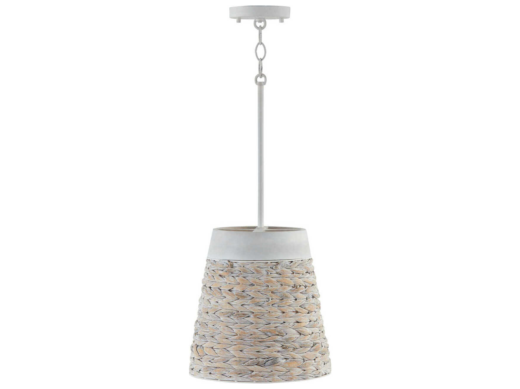 Capital Lighting Tallulah 1-Light Chalk Wash White Empire Mini Pendant