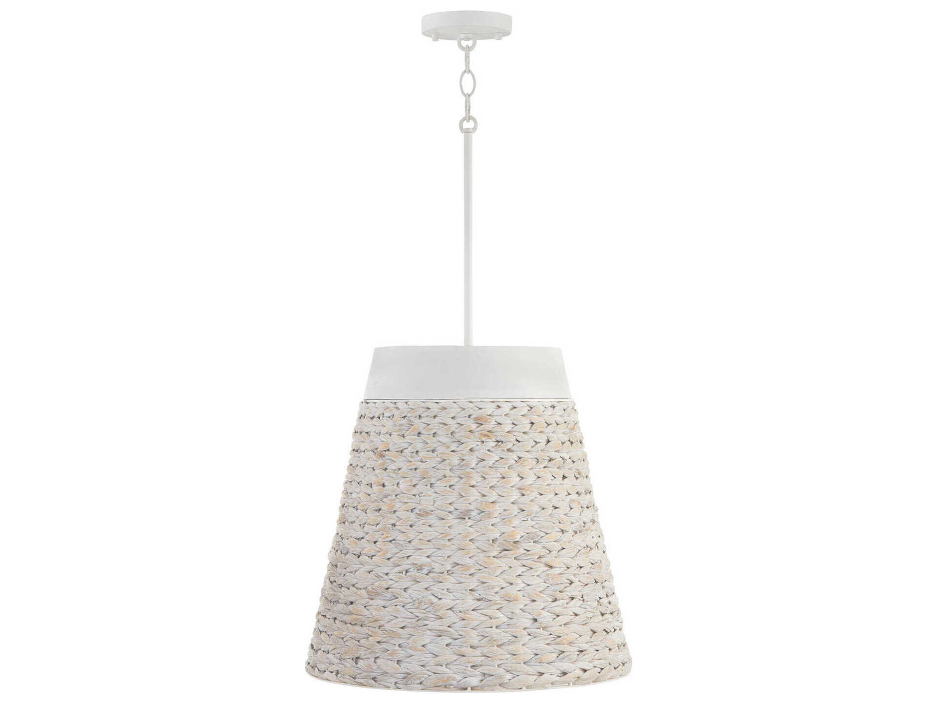 Capital Lighting Tallulah 4-Light Chalk Wash White Empire Pendant