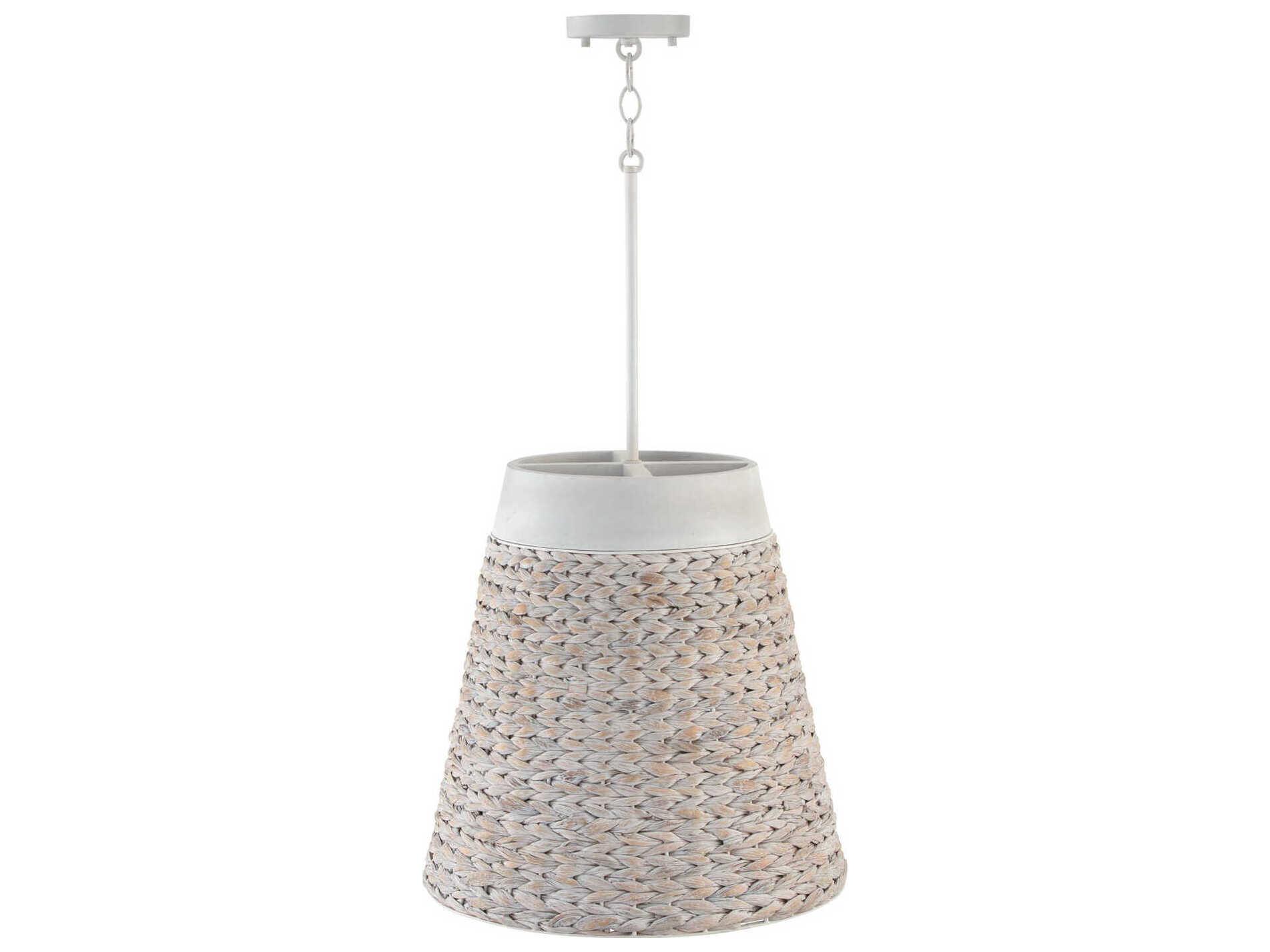 Capital Lighting Tallulah 4-Light Chalk Wash White Empire Pendant