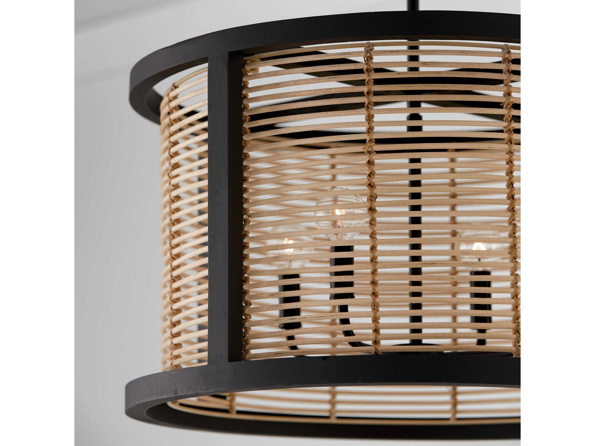 Capital Lighting Rico 4-Light Flat Black Candelabra Round Chandelier