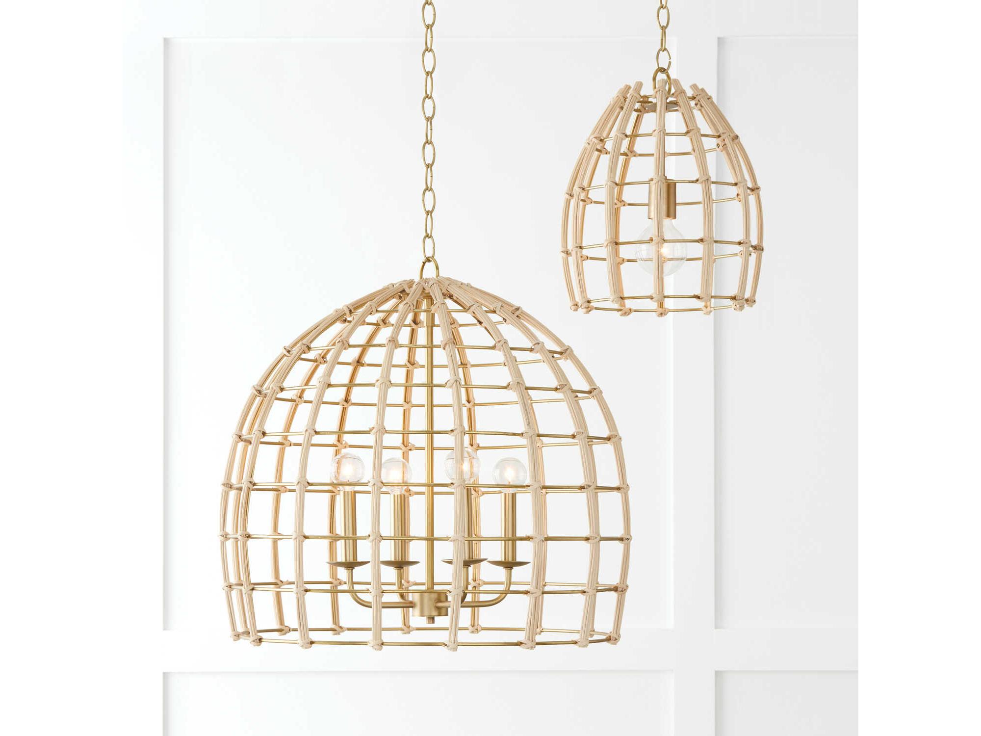 Capital Lighting Wren 4-Light Matte Brass Dome Chandelier