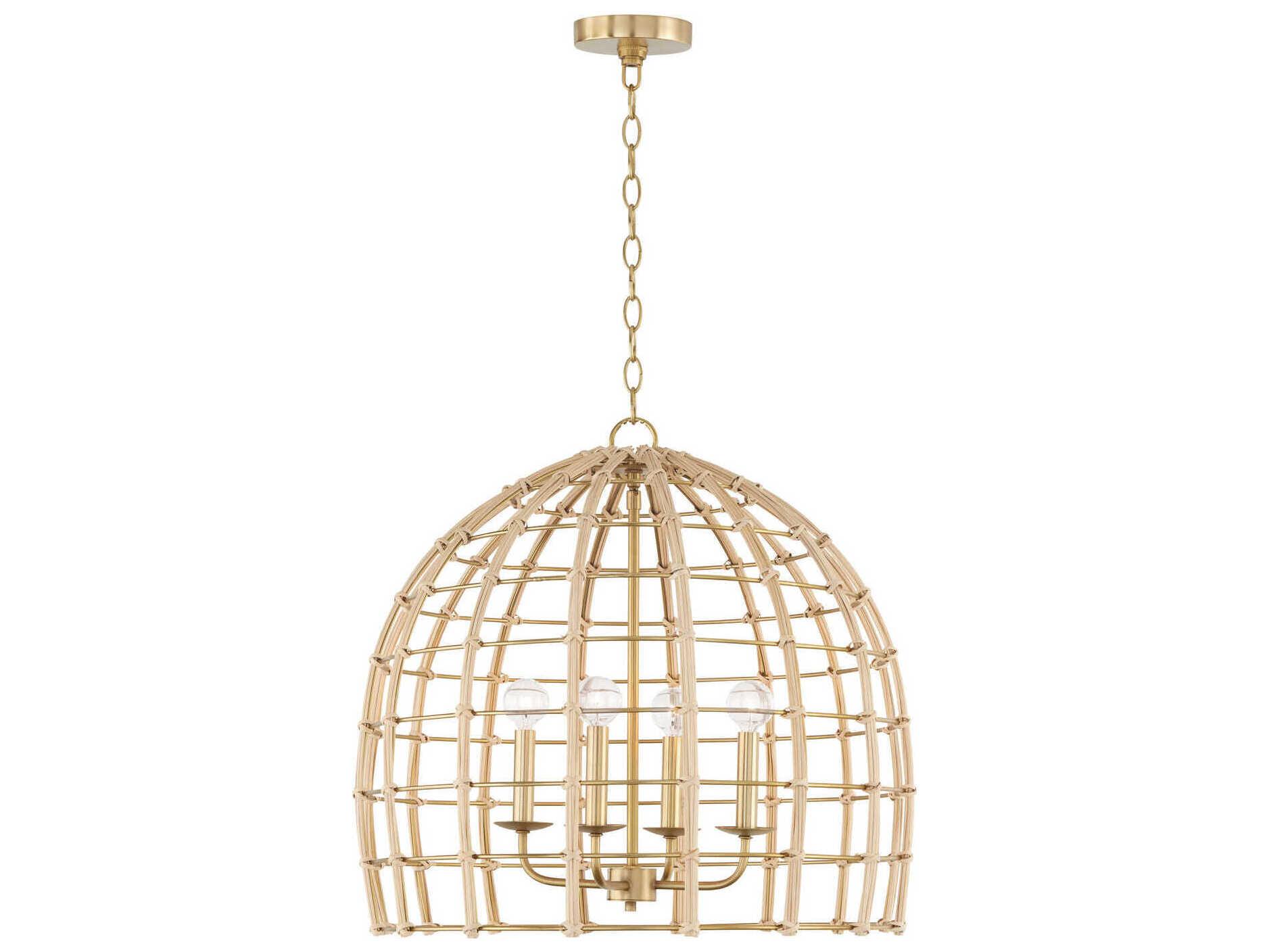 Capital Lighting Wren 4-Light Matte Brass Dome Chandelier