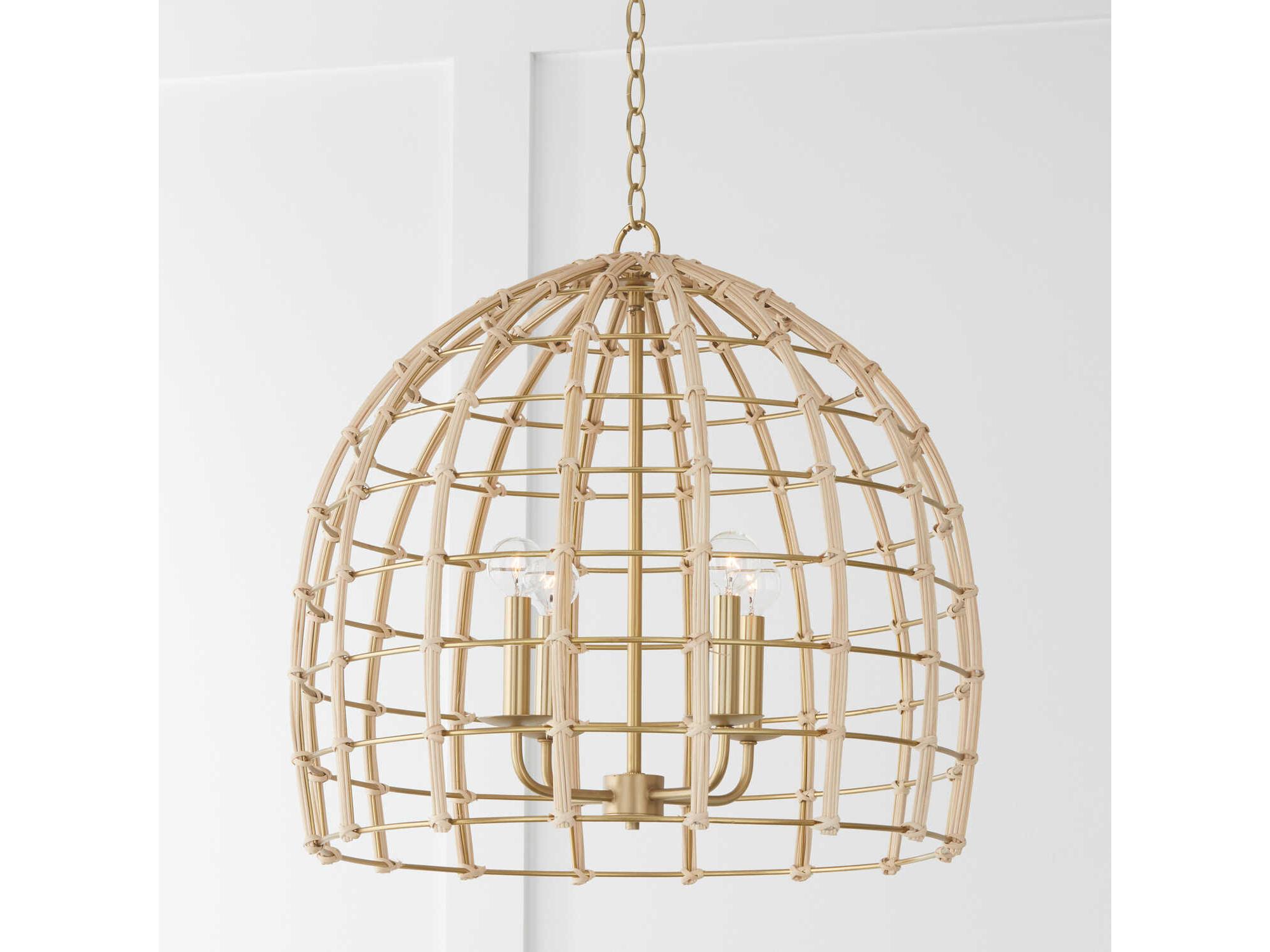 Capital Lighting Wren 4-Light Matte Brass Dome Chandelier
